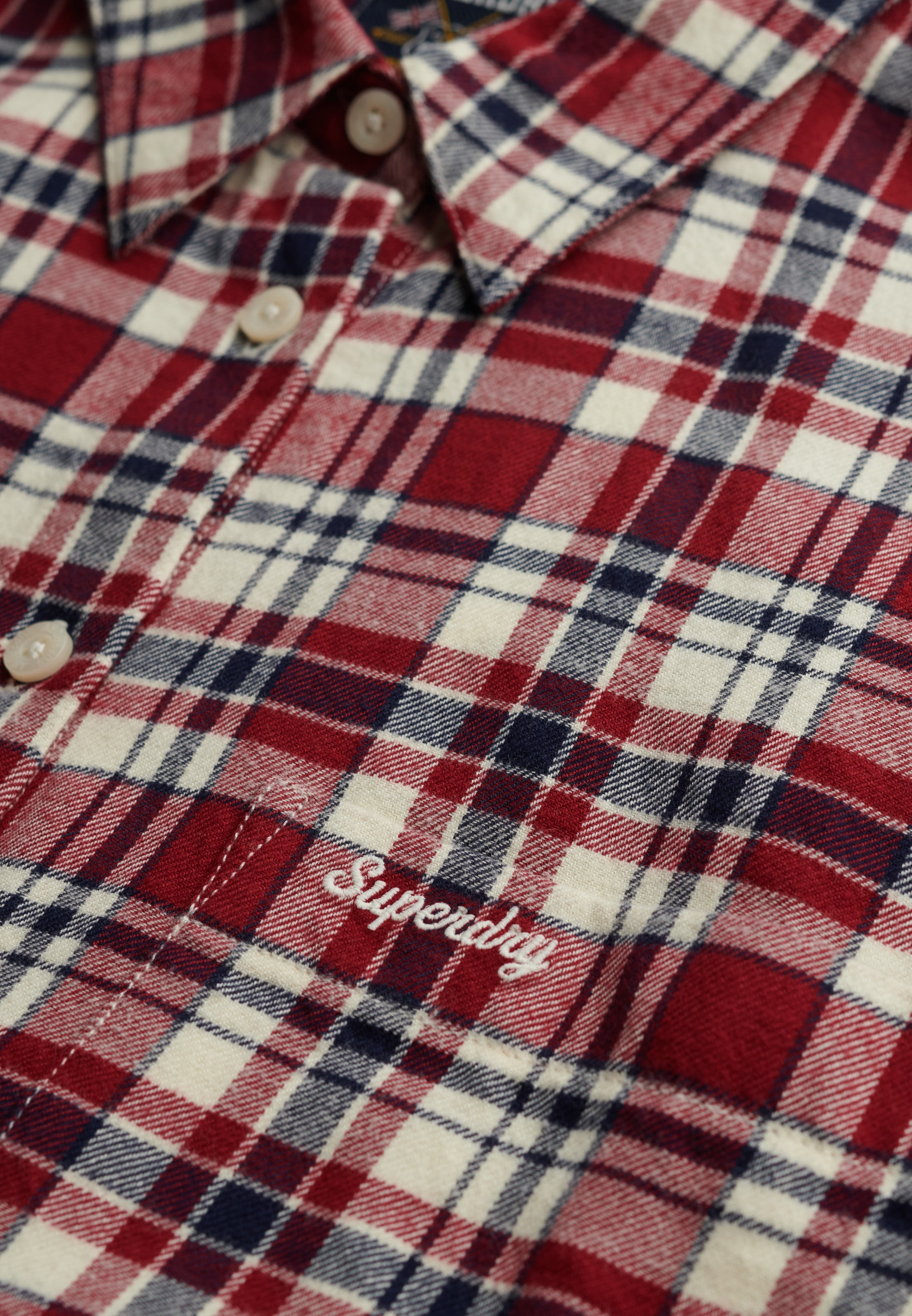 Superdry Karobluse »CHECK FLANNEL RELAXED SHIRT« Baumwolle, aus weichem Flannel