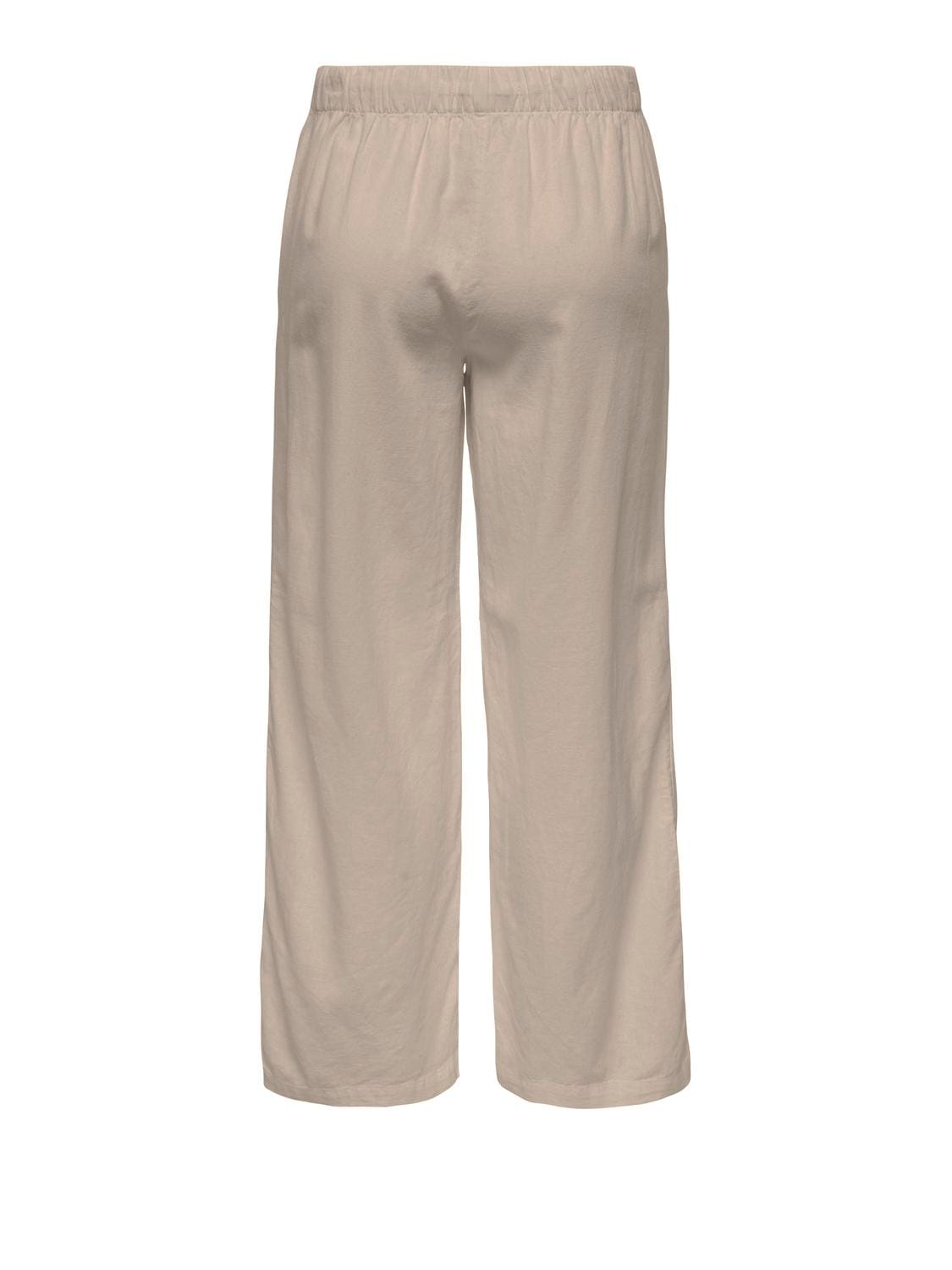 ONLY Jupe-culotte »ONLGOA MW LIN BL PULL-UP CULOTTE CC PNT«  mit Leinen