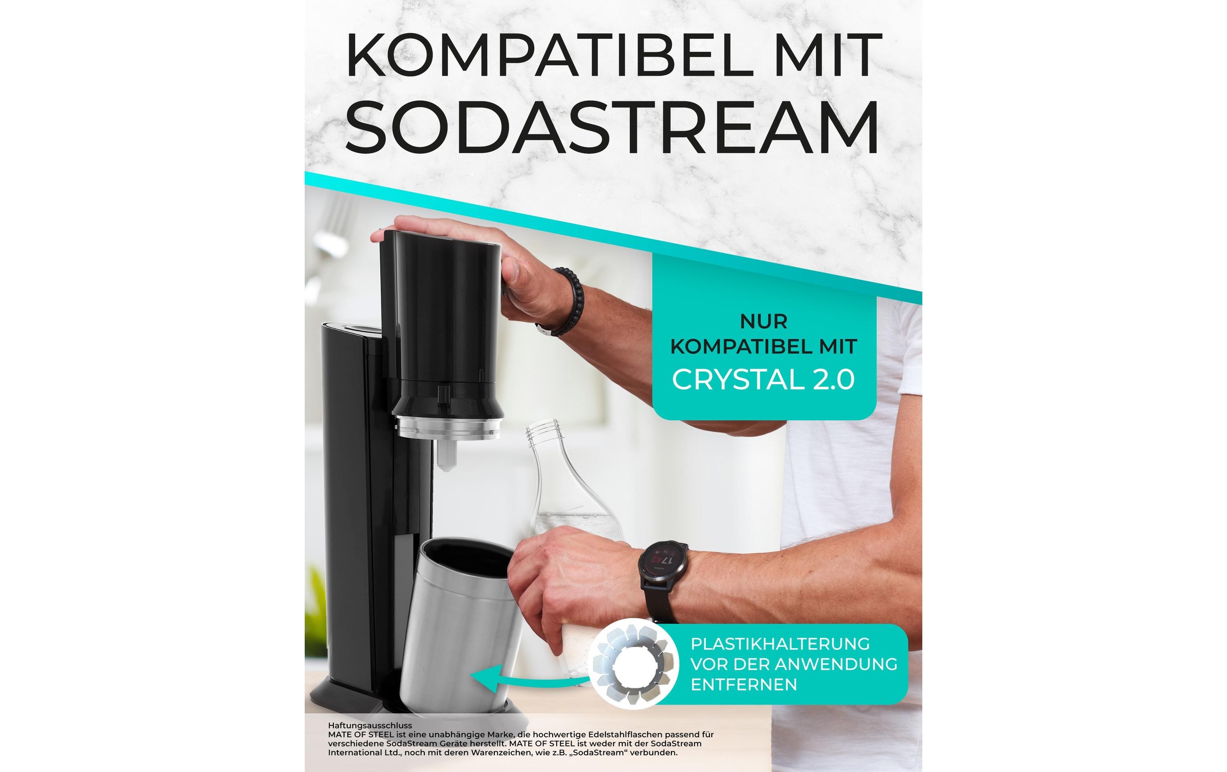 Trinkflasche »SodaBär MATE OF STEEL Nemo«