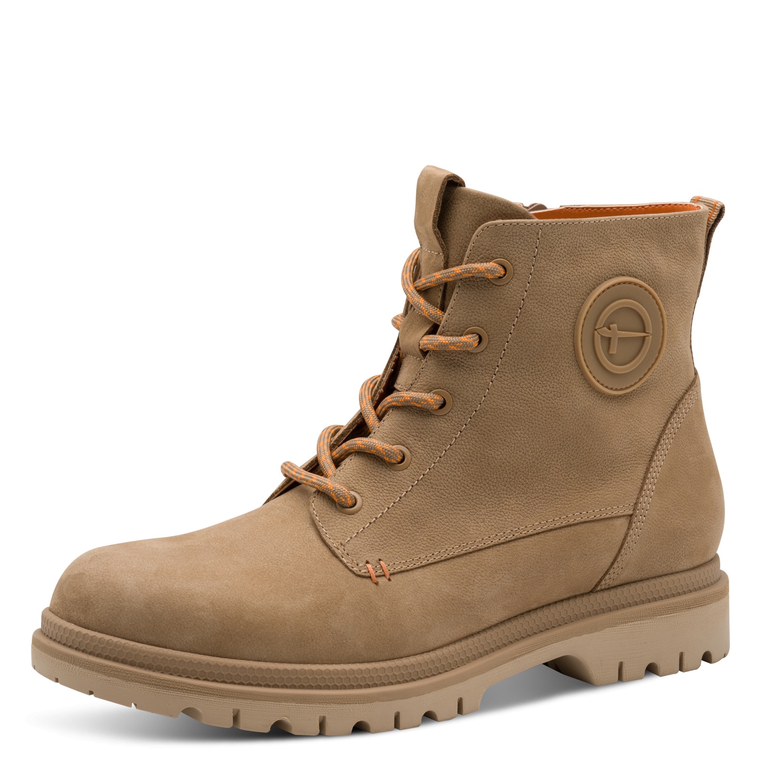 Image of Tamaris Schnürboots, Blockabsatz, Schnürstiefelette mit schönem Logo-Emblem