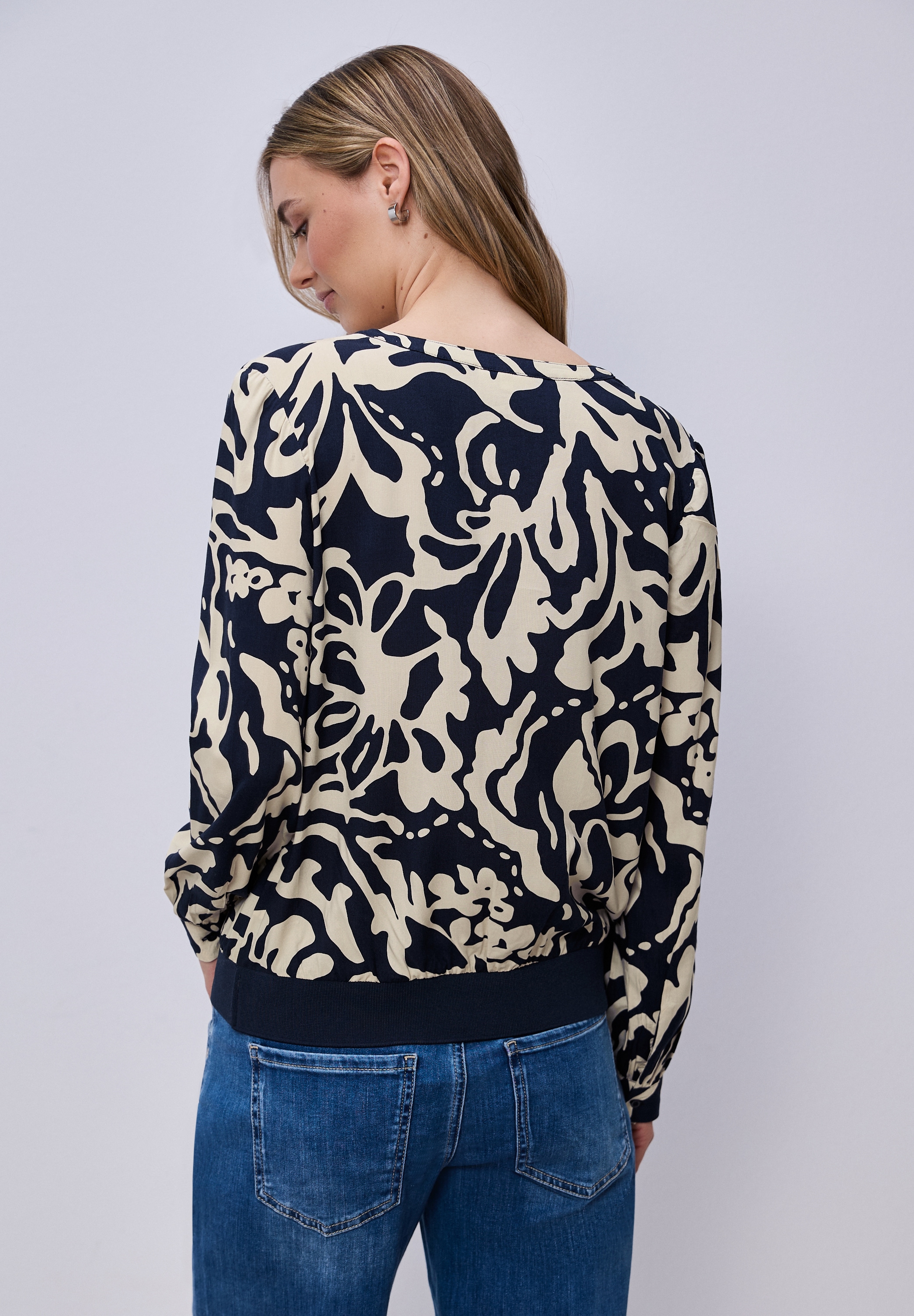 STREET ONE Blouse à manches longues avec imprimé intégral