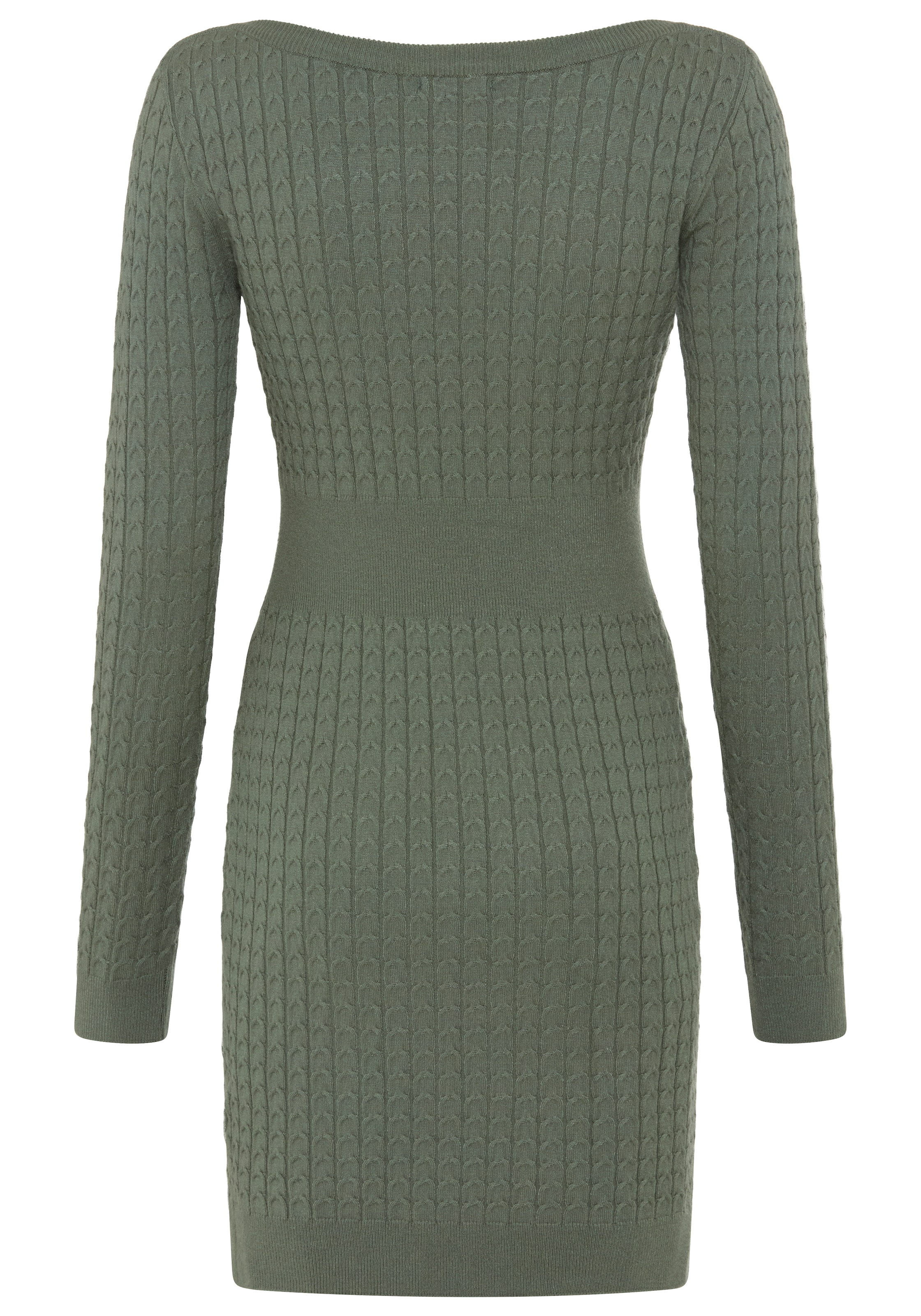 Melrose Robe en tricot coupe féminine en mélange de viscose avec motif torsadé
