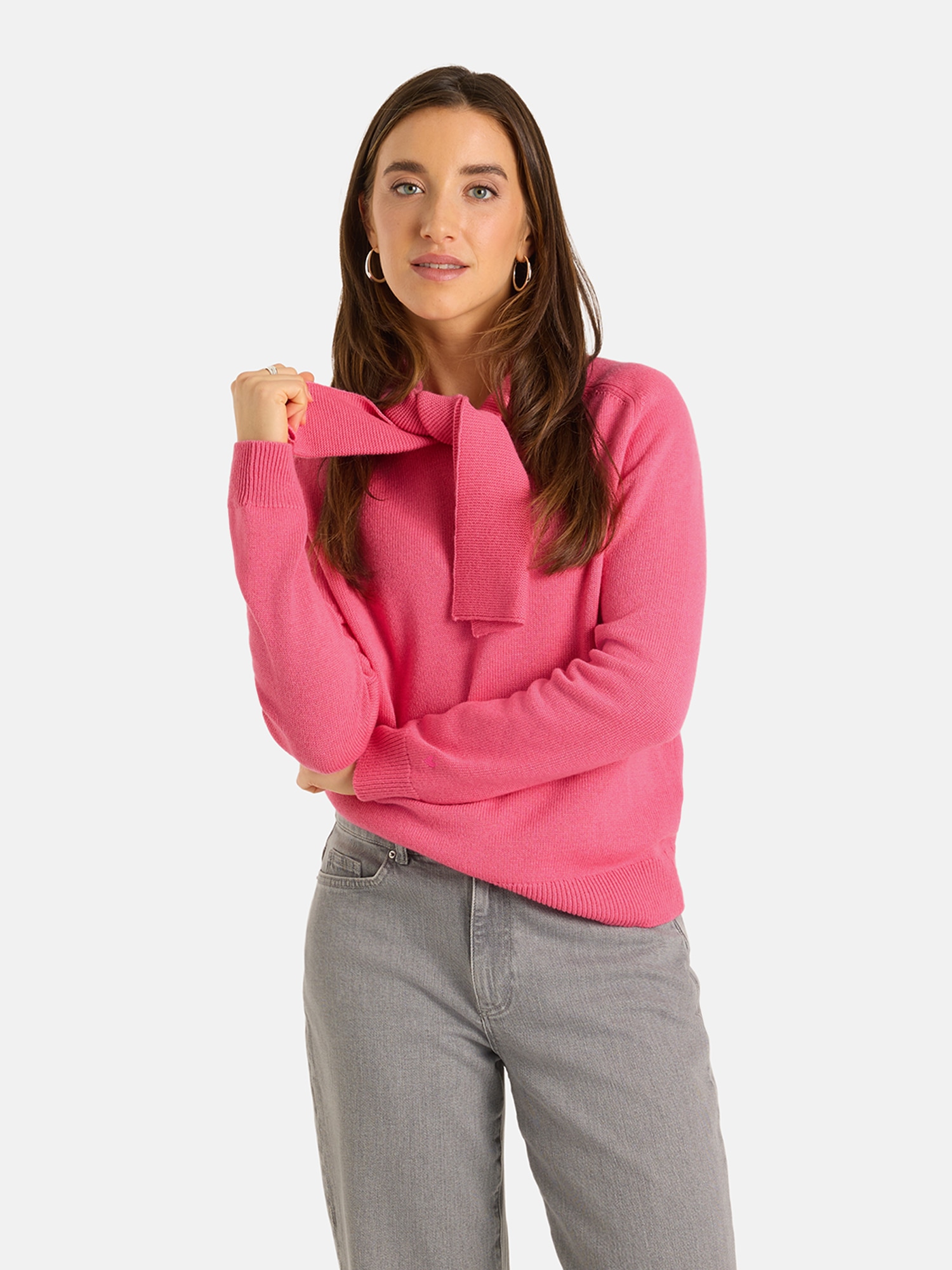 Image of Lieblingsstück Strickpullover "AlulaL" mit Kaschmir, Stehkragen mit Schluppe