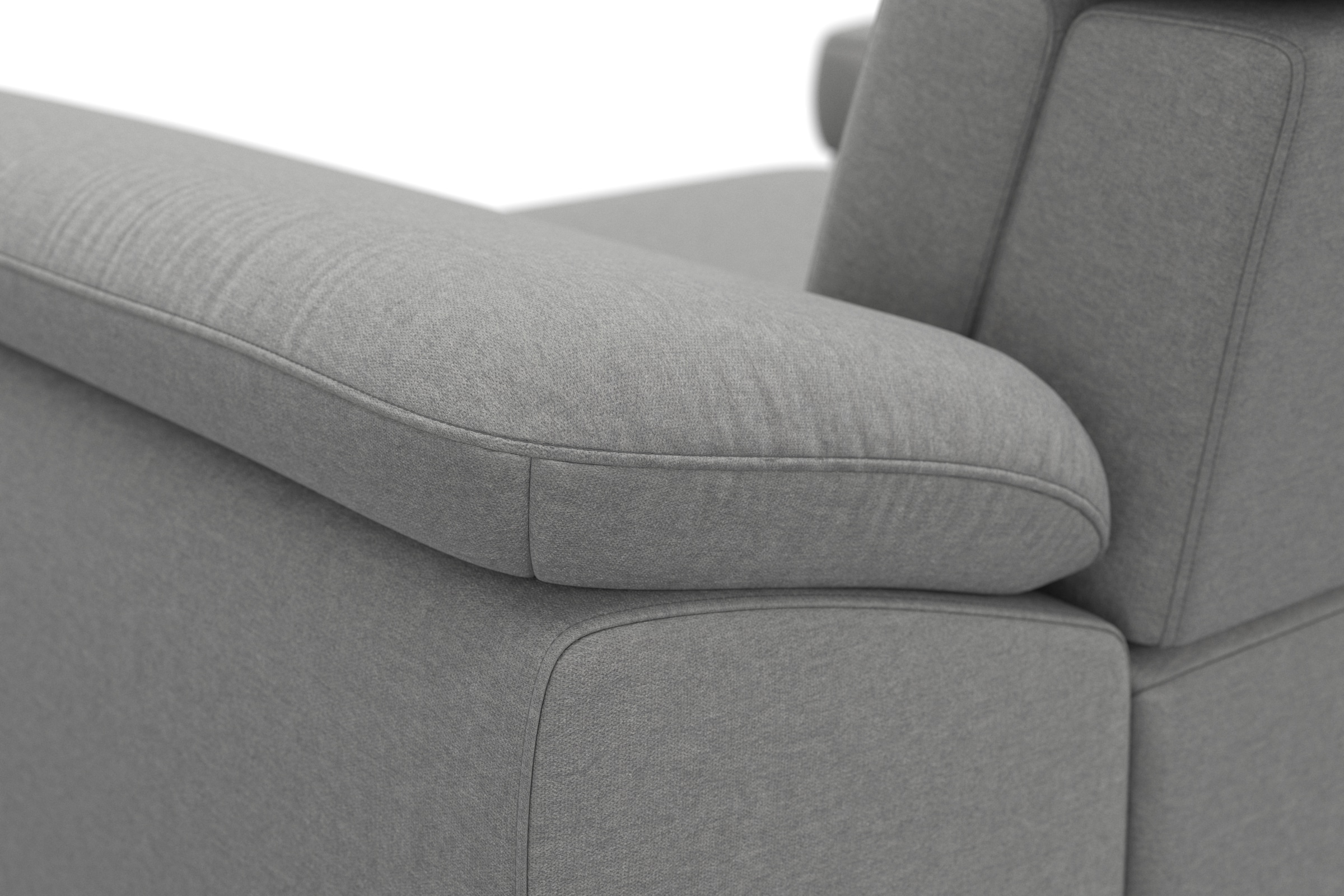 sit&more Ecksofa »Cabrio L-Form, B: 295 cm, mit Sitztiefen-, Arm- & Kopfteilverstellung« 2 Nierenkissen, Federkern, optional Bettfunktion und Stauraum