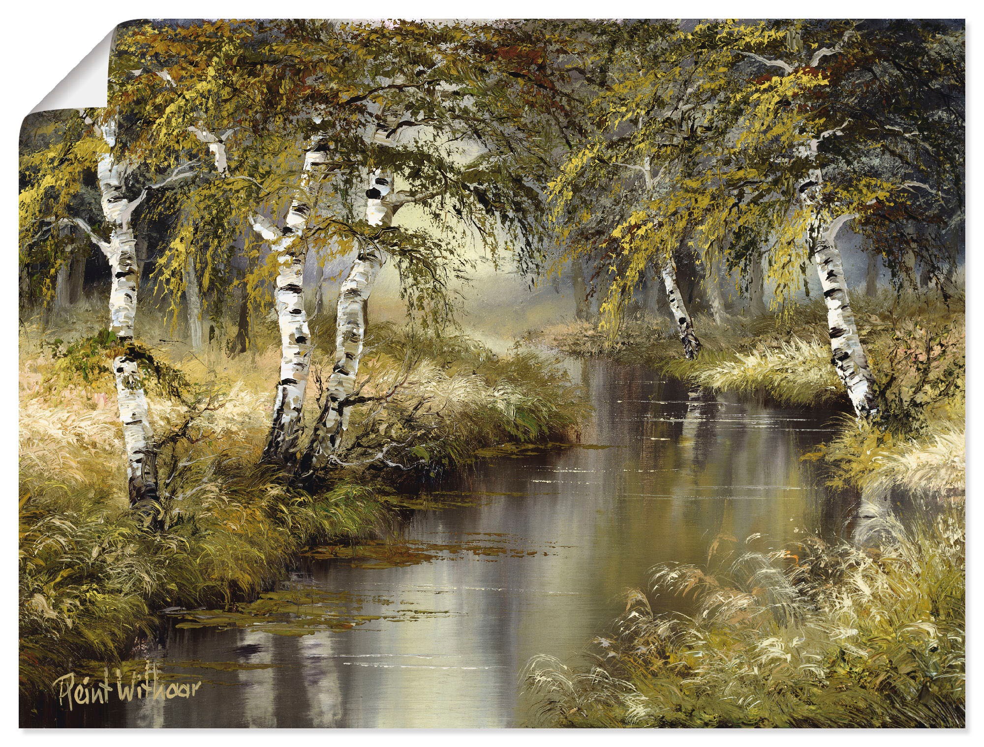 Image of Artland Wandbild »Kanal tief im Wald«, Wald, (1 St.), in vielen Grössen & Produktarten -Leinwandbild, Poster, Wandaufkleber / Wandtattoo auch für Badezimmer geeignet bei Ackermann Versand Schweiz