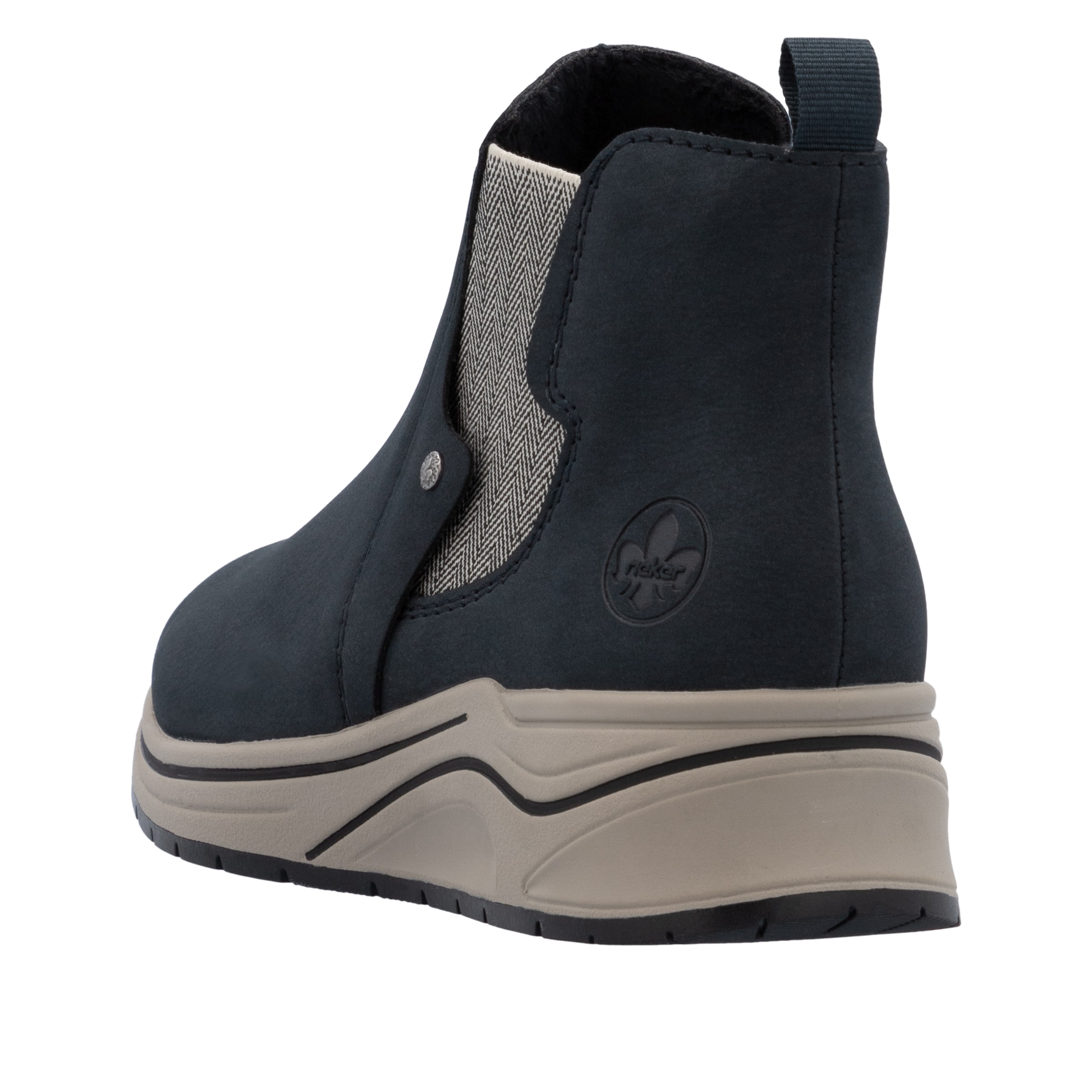 Rieker  Boots, Stiefelette, High Top Sneaker, Keilboots mit Stretcheinsatz