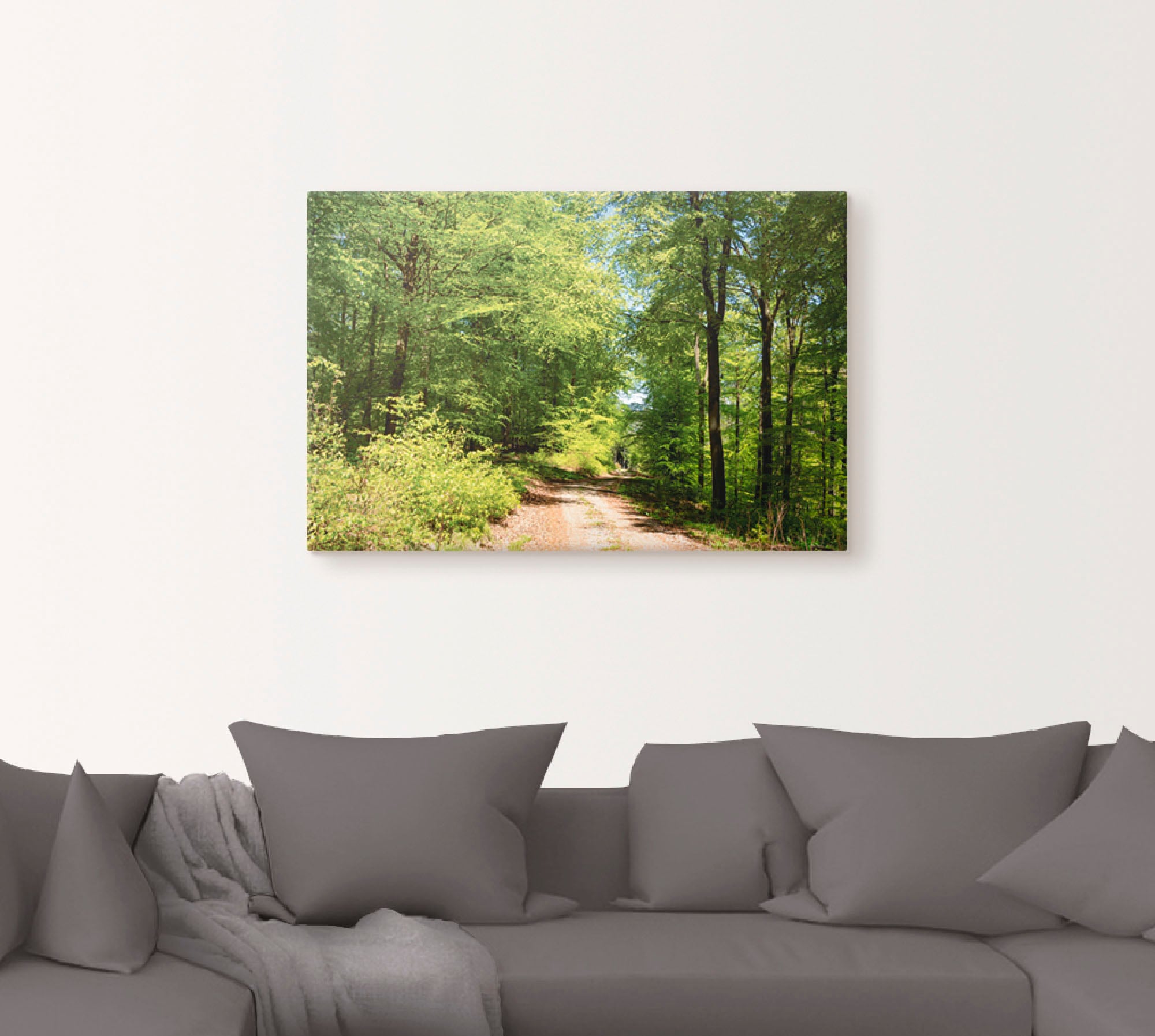 Artland Wandbild »Blauer Himmel über dem Wald im Mai«, Wald, (1 St.), als Leinwandbild, Poster in verschied. Grössen