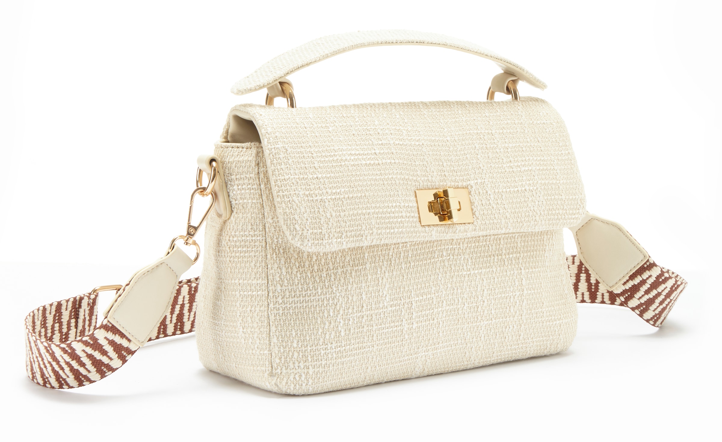 Image of Vivance Umhängetasche "Schultertasche, Tragetasche, Crossbody Bag, Damentasche, Strandtasche" Handtasche Damen zum Umhängen mit besticktem Schulterriemen VEGAN