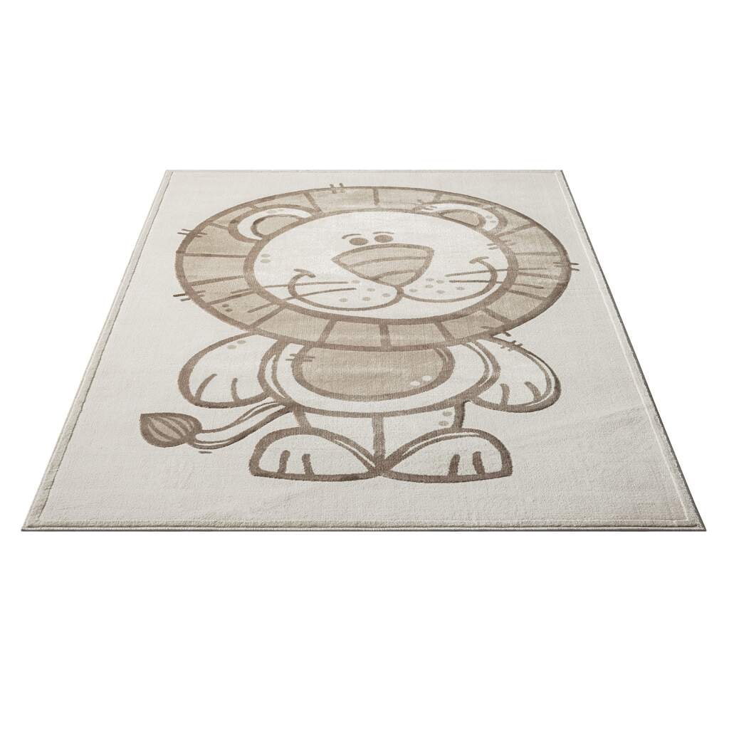 Carpet City Kinderteppich »MARA717«, rechteckig, Kinderzimmer Teppich Tiere Beige Spielzimmer