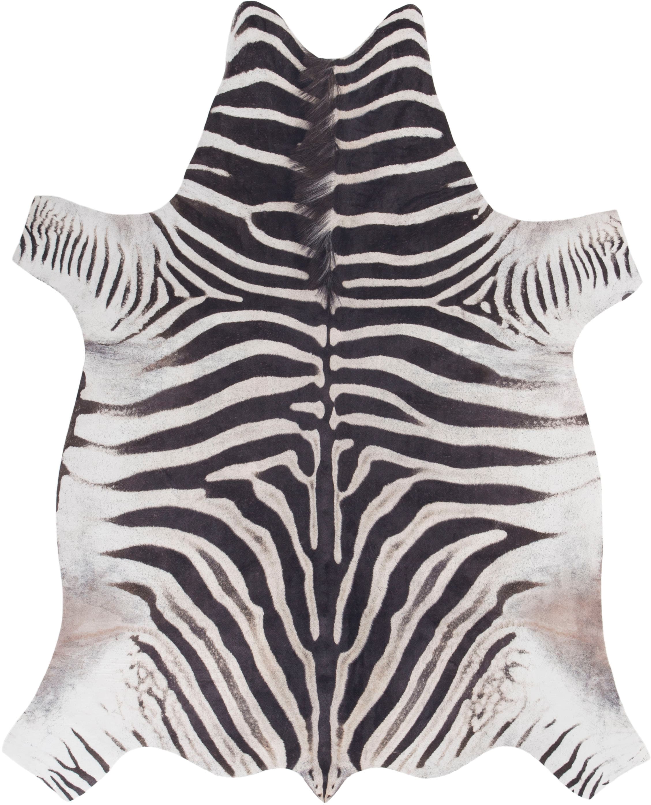 Image of Andiamo Fellteppich »Amarillo«, fellförmig, 4 mm Höhe, Kunstfell, gedruckte Zebra-Optik, Wohnzimmer bei Ackermann Versand Schweiz