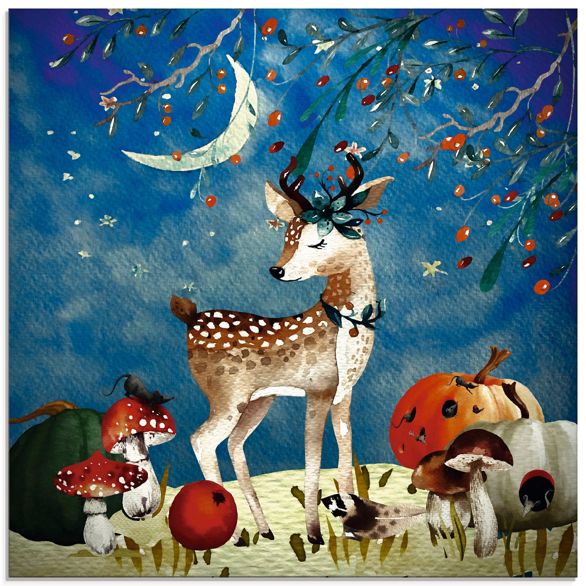 Image of Artland Glasbild »Das müde Reh«, Tiere, (1 St.) bei Ackermann Versand Schweiz