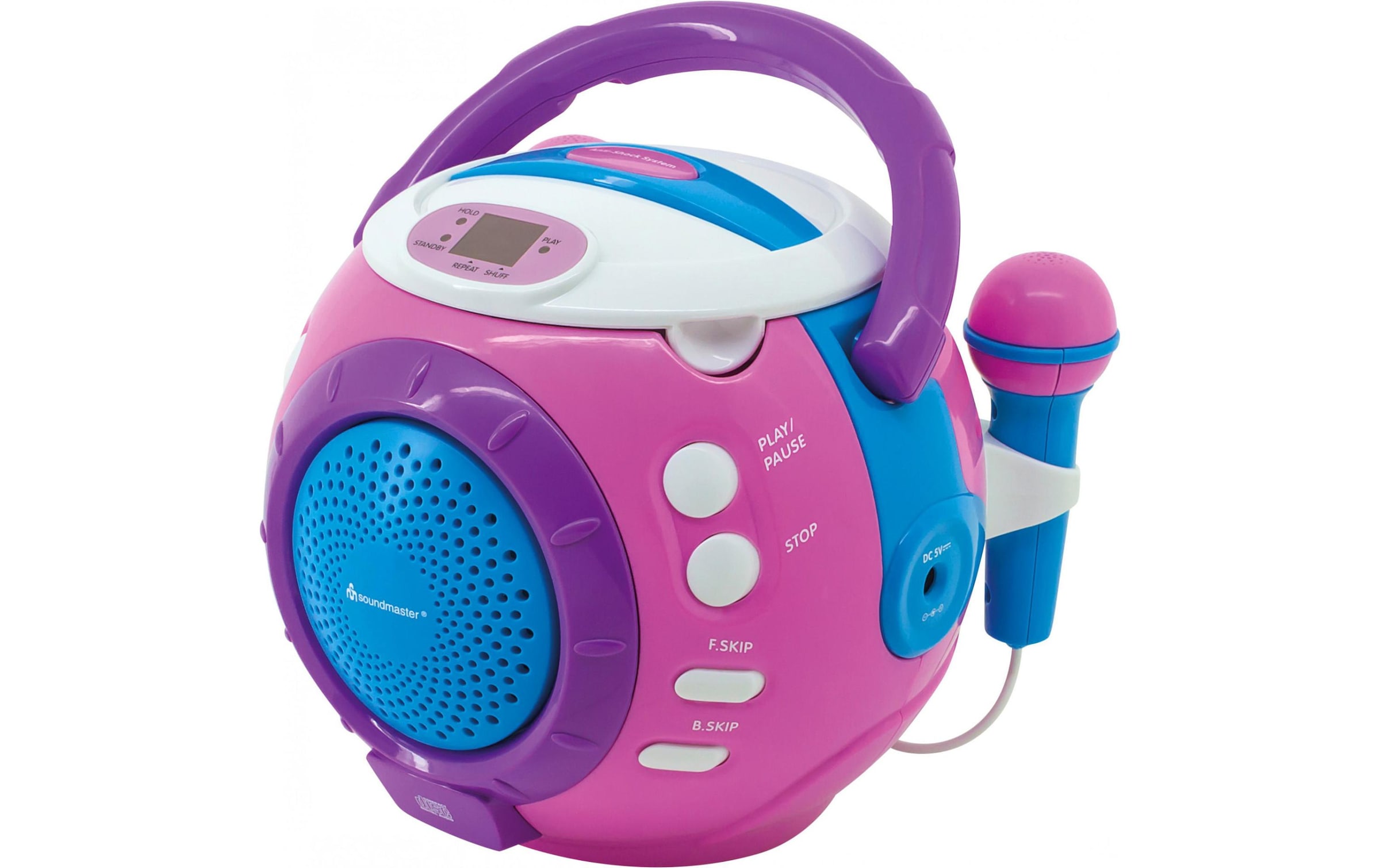 Soundmaster tragbarer CD-Player »KCD1600 Blau Pink«