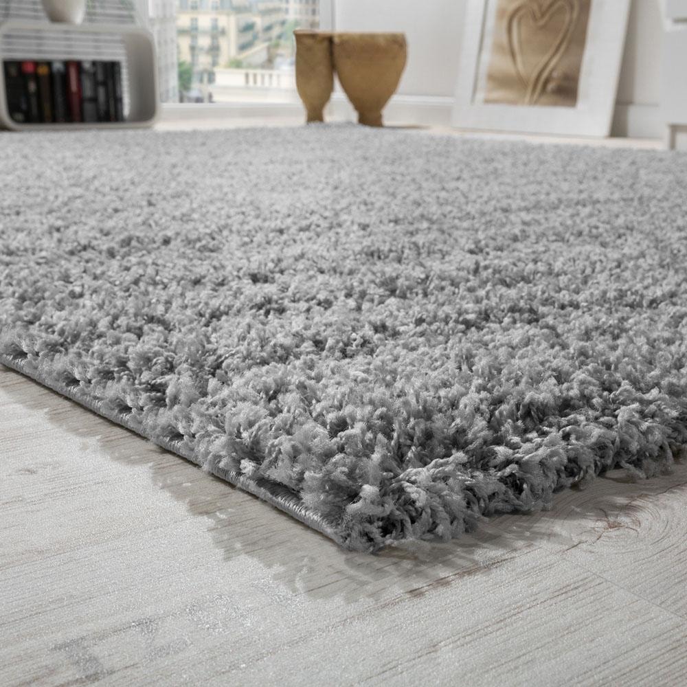 Paco Home Tapis à poils longs »Sky 250« Rectangulaire 34 mm Höhe gewebt, Uni-Farben, intensive Farbbrillanz, auch als Läufer erhältlich