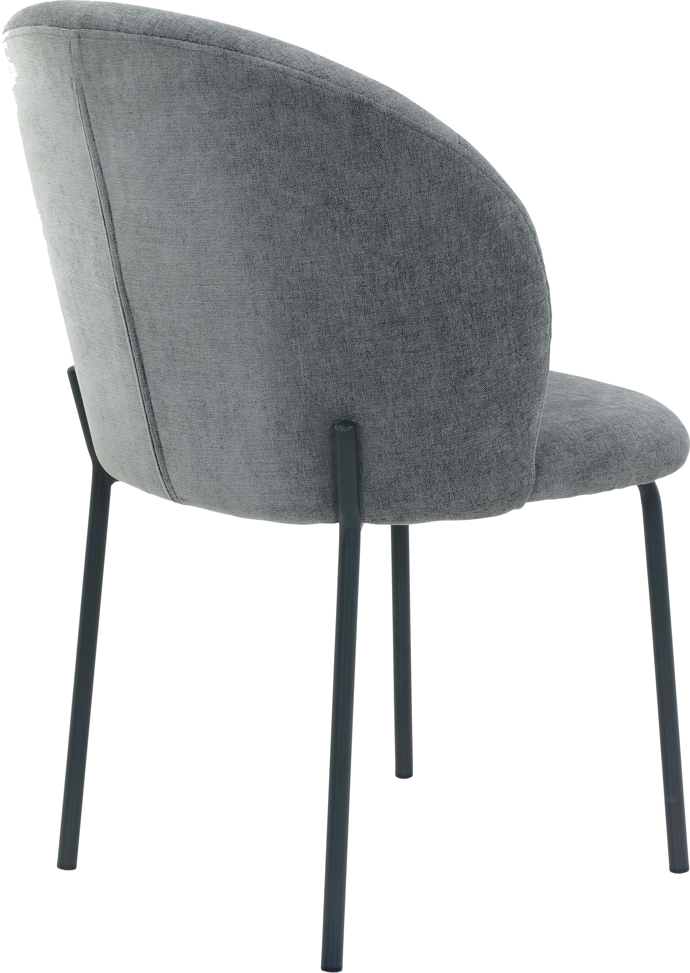 TOM TAILOR HOME 4-Fussstuhl »LEAF CHAIR«, (Set), 2 St., Chenille, 4-Fussgestell, Raffung in der Rückenlehne