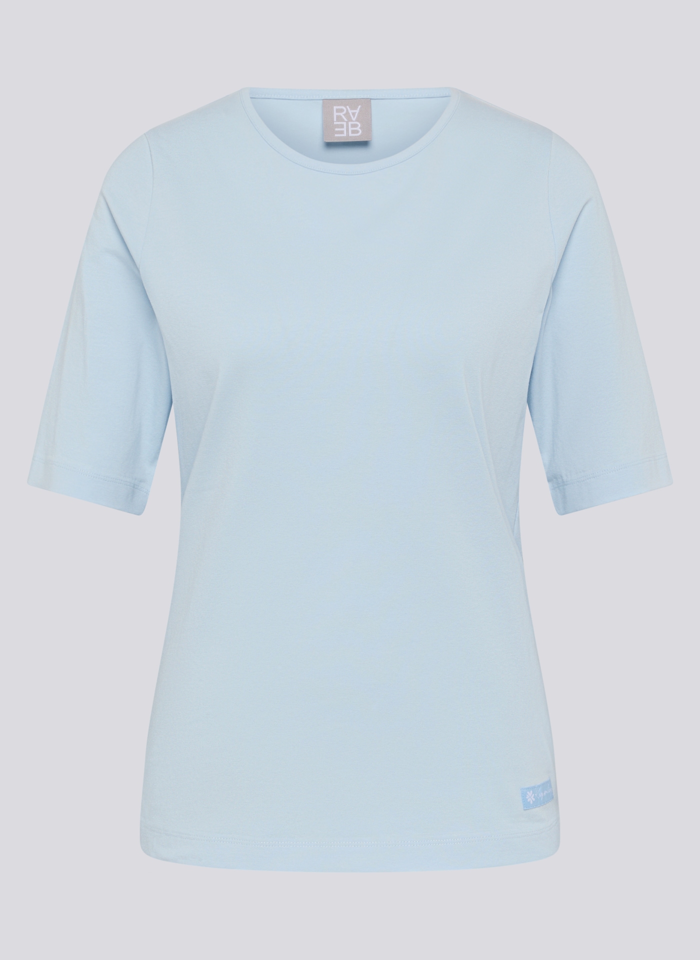 Rabe T-shirt à manches courtes unifarben, mit Rundhals