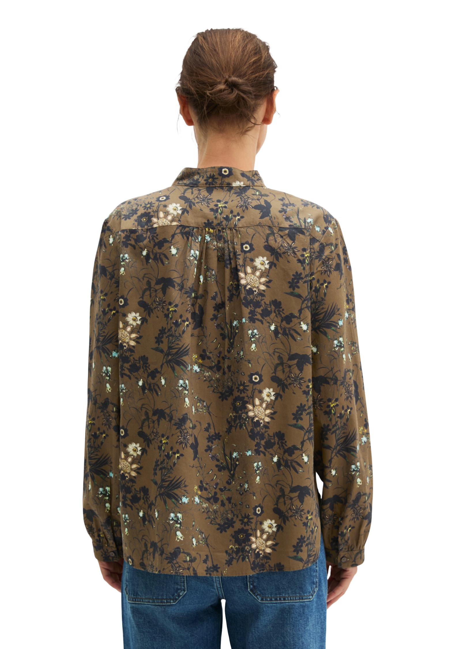 Marc O'Polo Blouse à manches longues »loose aus weichem Baumwollstoff« avec imprimé intégral