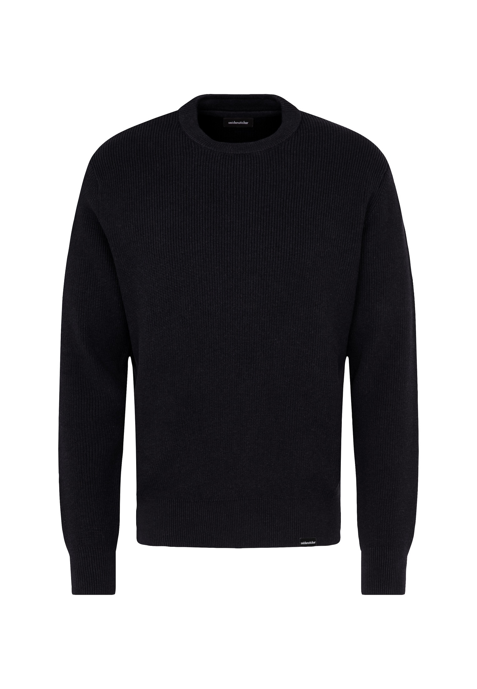 seidensticker Strickpullover »Schwarze Rose« 1/1 Rundhals Uni