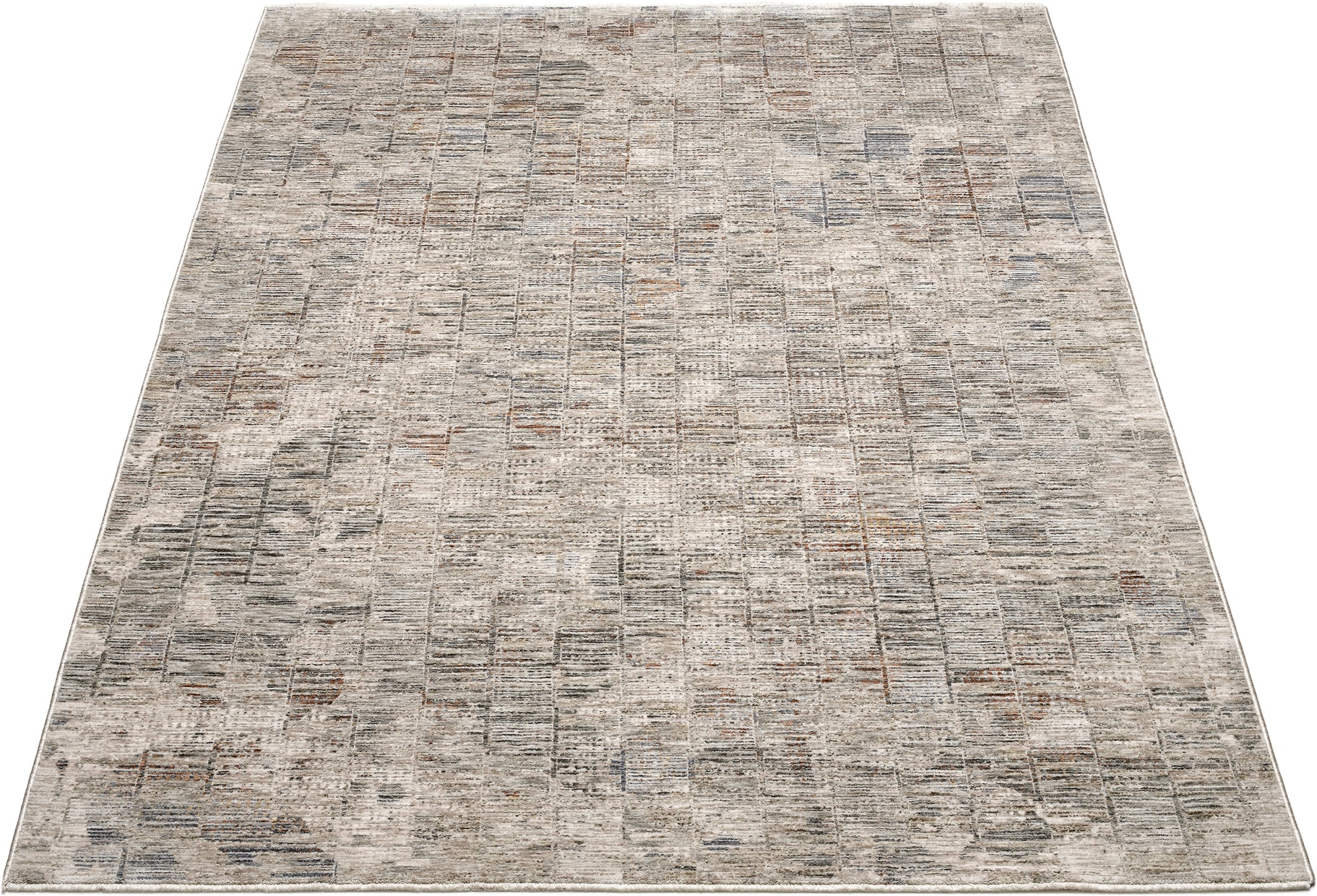 OCI DIE TEPPICHMARKE Tapis »OMEN GRID , auch in quadratischer Form« Rectangulaire 6 mm Höhe Tapis design à poils courts, léger brillant, avec franges, salon