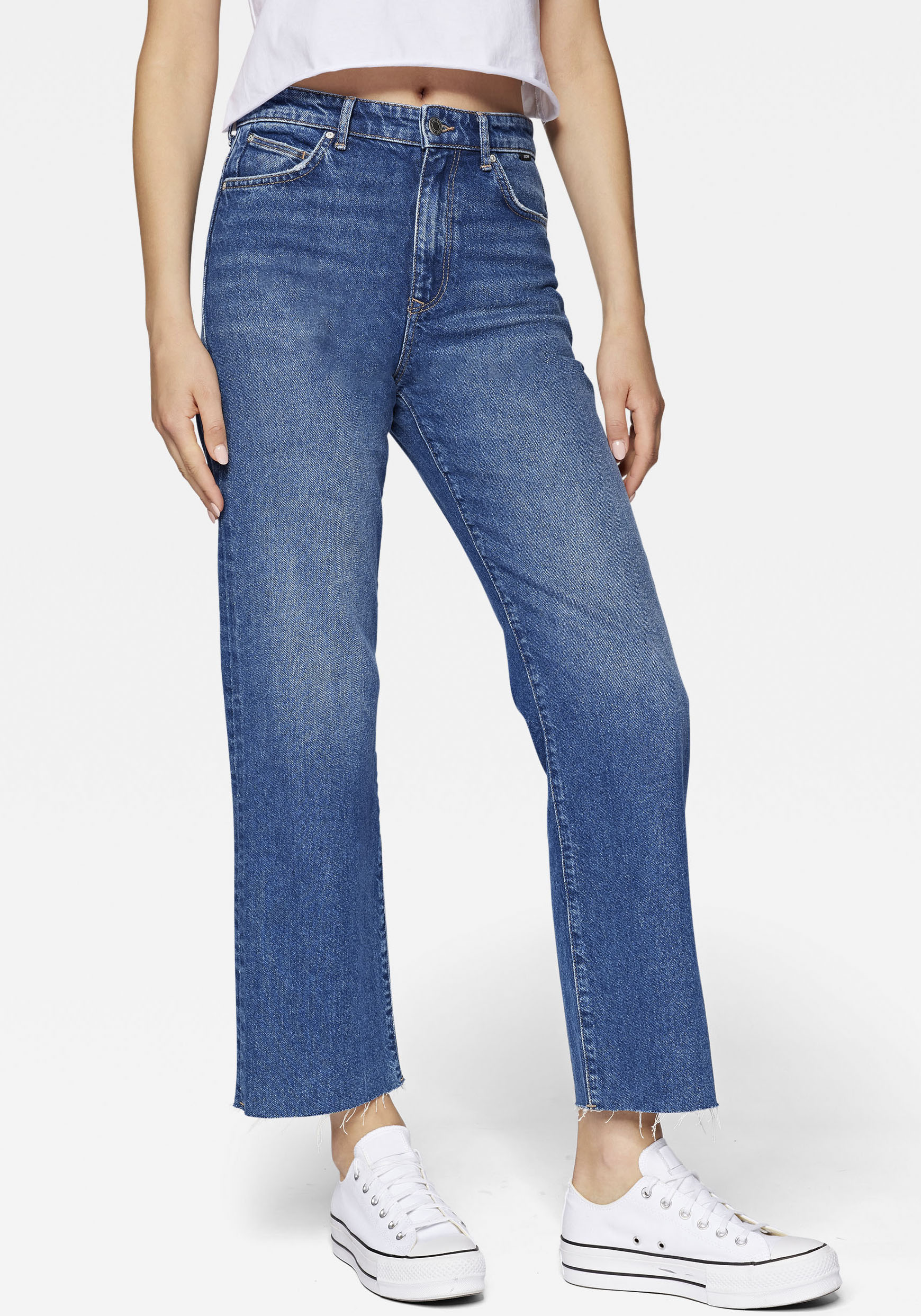 Mavi Straight-Jeans »BARCELONA«, mit ausgefranster Kante am Beinabschluss-Mavi 1