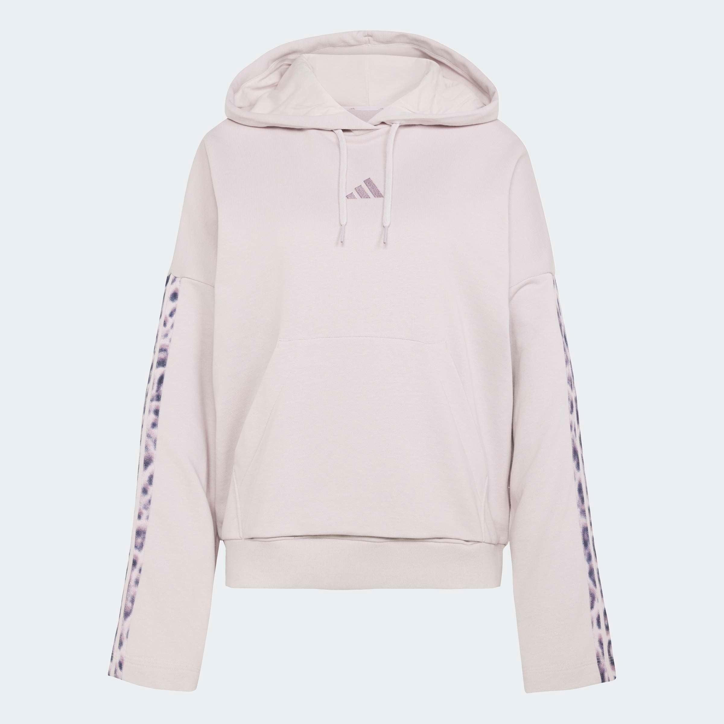 adidas Sportswear Sweat à capuche »SEASONAL ESSENTIALS FRENCH TERRY HOODIE, LEOPARDENPRINT, 3-STREIFEN«
