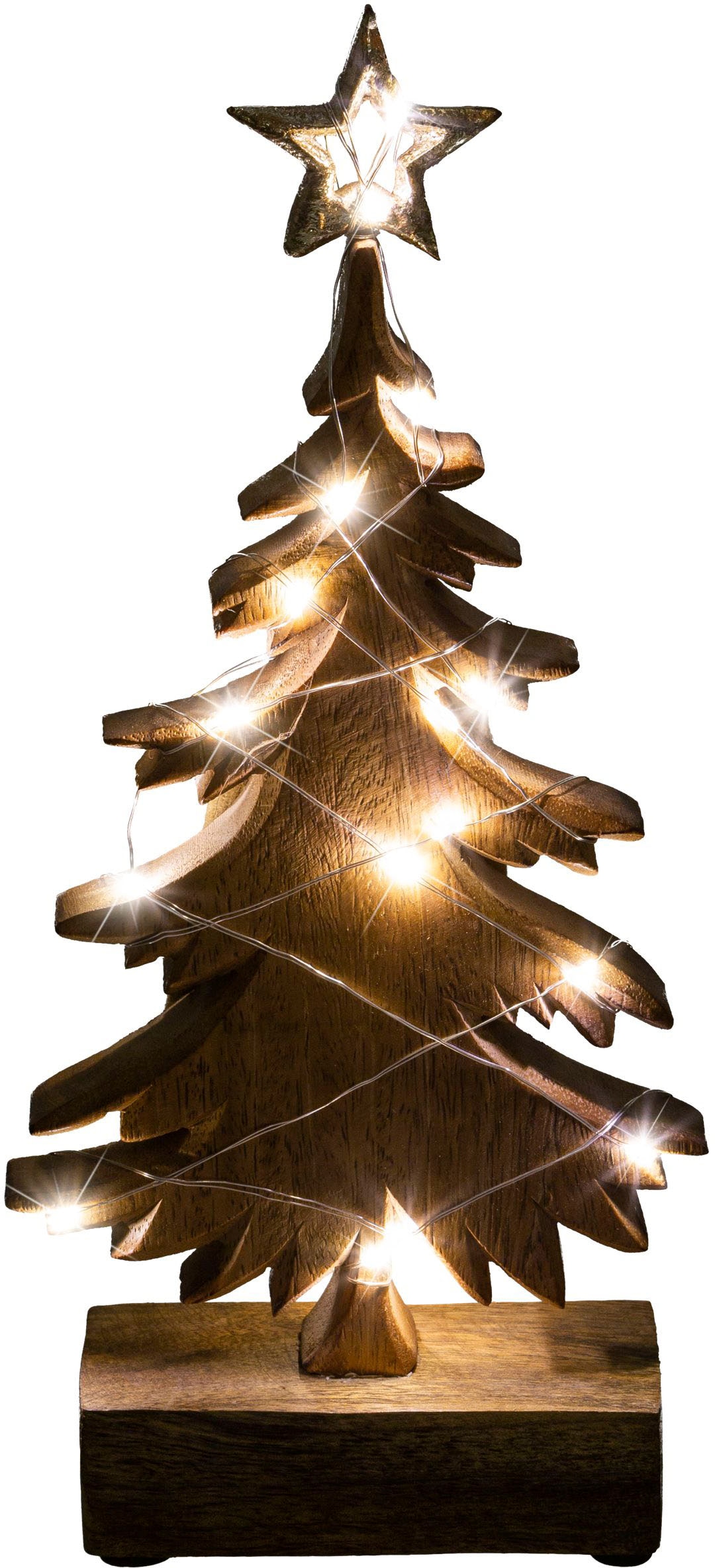 Creativ deco LED Dekofigur »LUMEN, Deko-Objekt Tannenbaum«, 40  flammig-flammig, Weihnachtsdeko, Batteriebetrieb jetzt kaufen | Leuchtfiguren