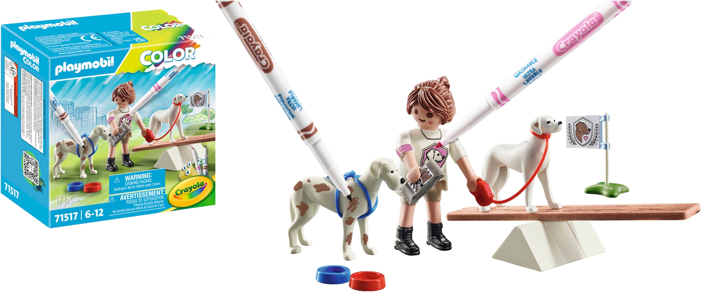 Playmobil® Konstruktions-Spielset »Hundetraining (71517), Color« Made in Europe