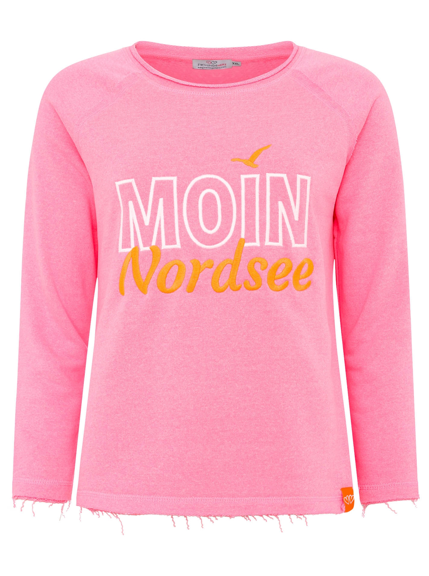Zwillingsherz Sweatshirt »"Moin Nordsee"«, mit Used-Look Kanten
