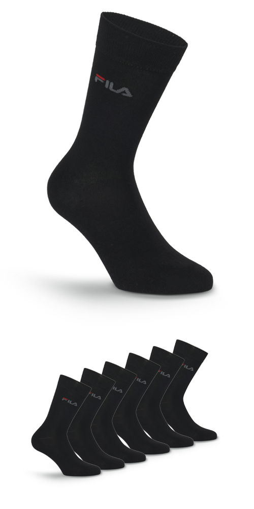 Image of Fila Socken "UNISEX LIFESTYLE PLAIN SOCKS" 6 Paar, 6 Stk. tlg. mit eingestrickem Logo