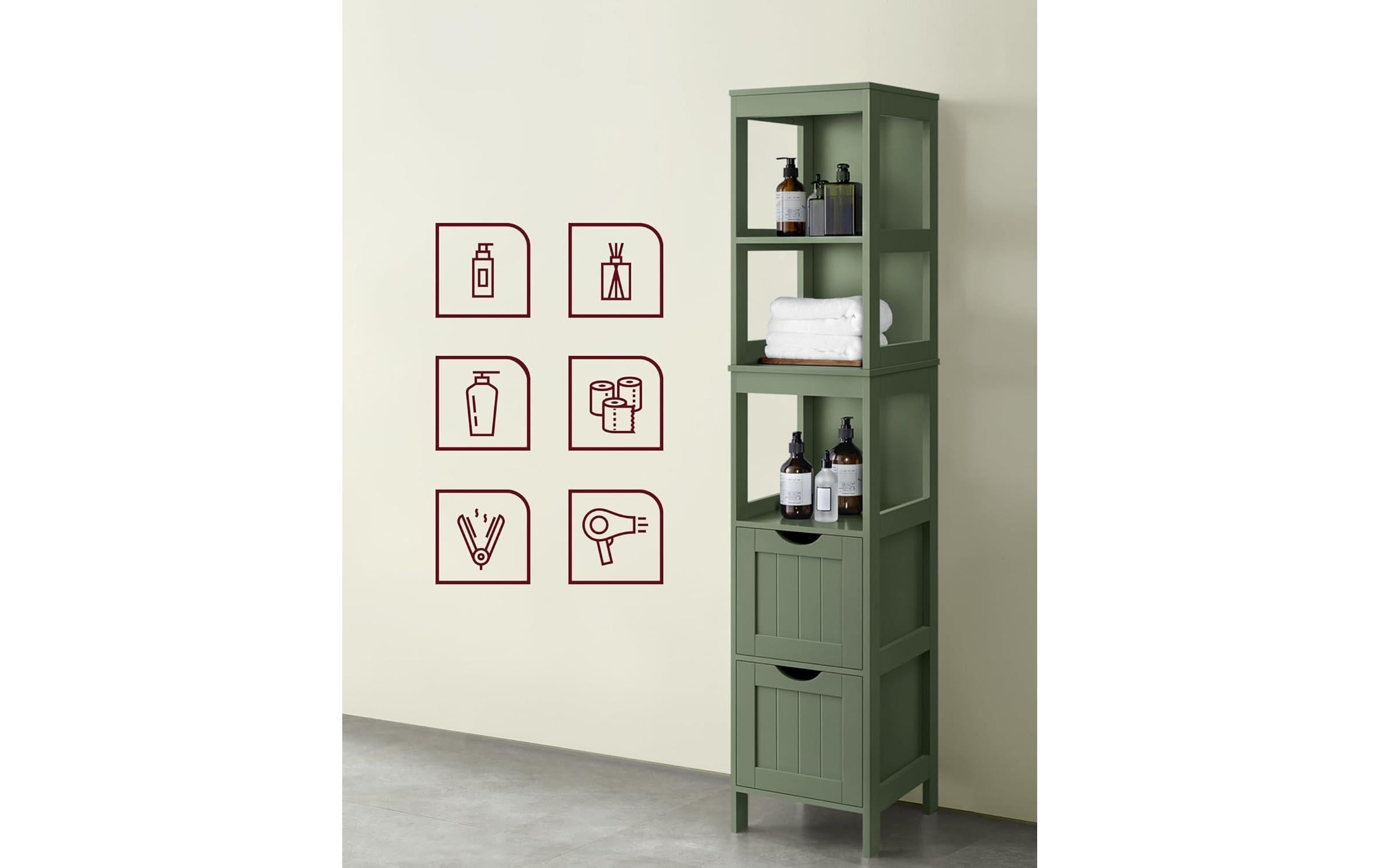 VASAGLE Kommode »in Landhausstil 30 x 141.5 cm«