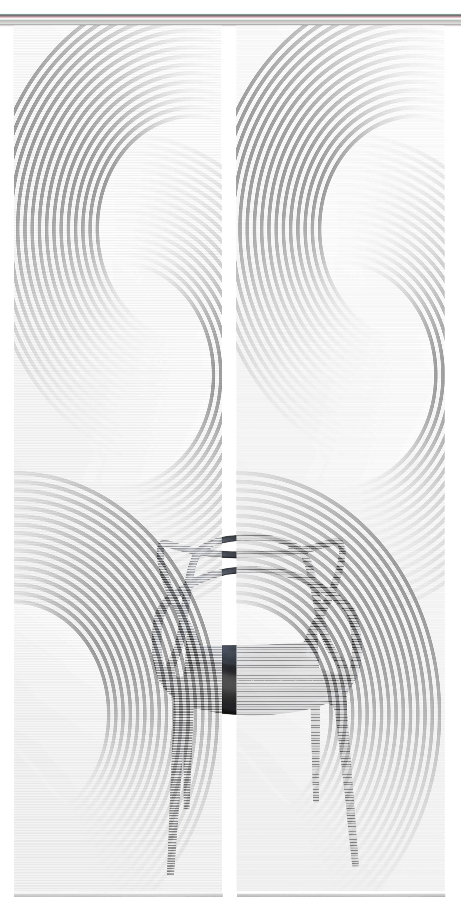 Vision Rideau coulissant »BEXON« Support de panneau 2 cuis tlg. ENSEMBLE, RIDEAU COULISSANT, BAMBOU, IMPRESSION NUMÉRIQUE