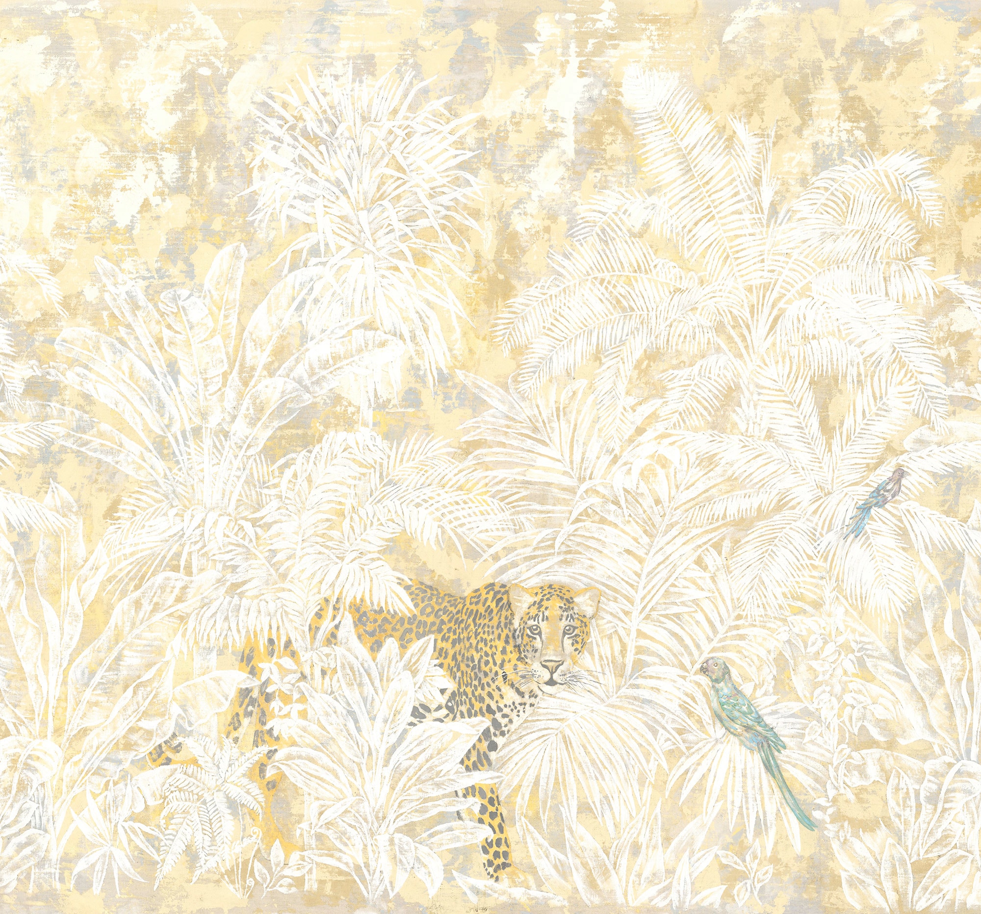 Image of Komar Vliestapete "Digitaldruck Vlies - Jungle Maze - Grösse 300 x 280 cm" bedruckt glatt Wohnzimmer, Schlafzimmer