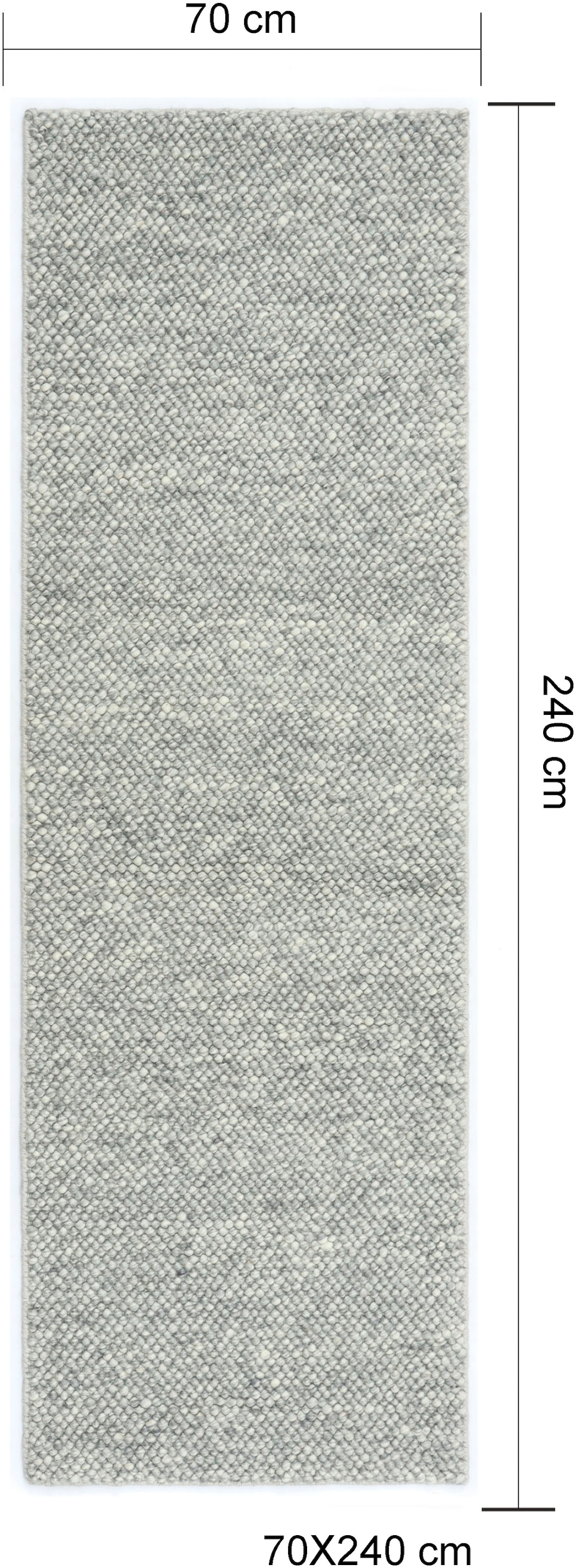 my home Läufer »Wolly, handgewebt, Handweb Teppich« rechteckig 14 mm Höhe Wolle, Brücke, Flur, Schlafzimmer, Wohnzimmer