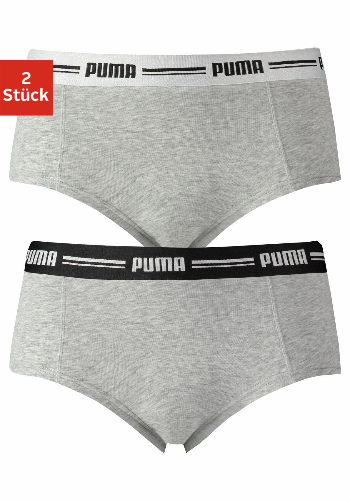 PUMA Panty »Iconic«, (Packung, 2er-Pack), mit markantem Logo-Bund