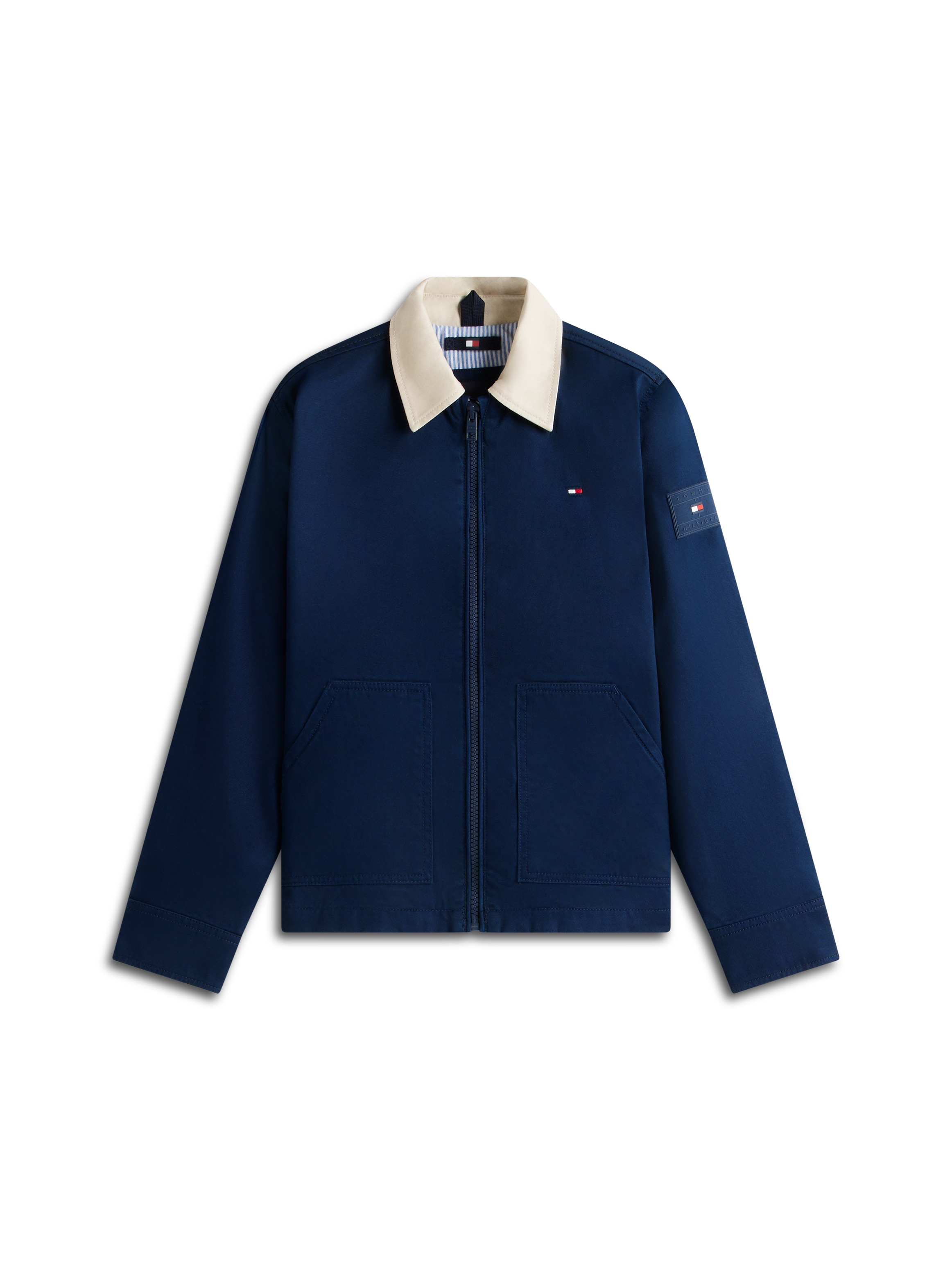 Tommy Hilfiger Veste chemise »CONTRAST COLLAR COTTON JACKET« ohne Kapuze Kinder bis 16 Jahre, regular fit