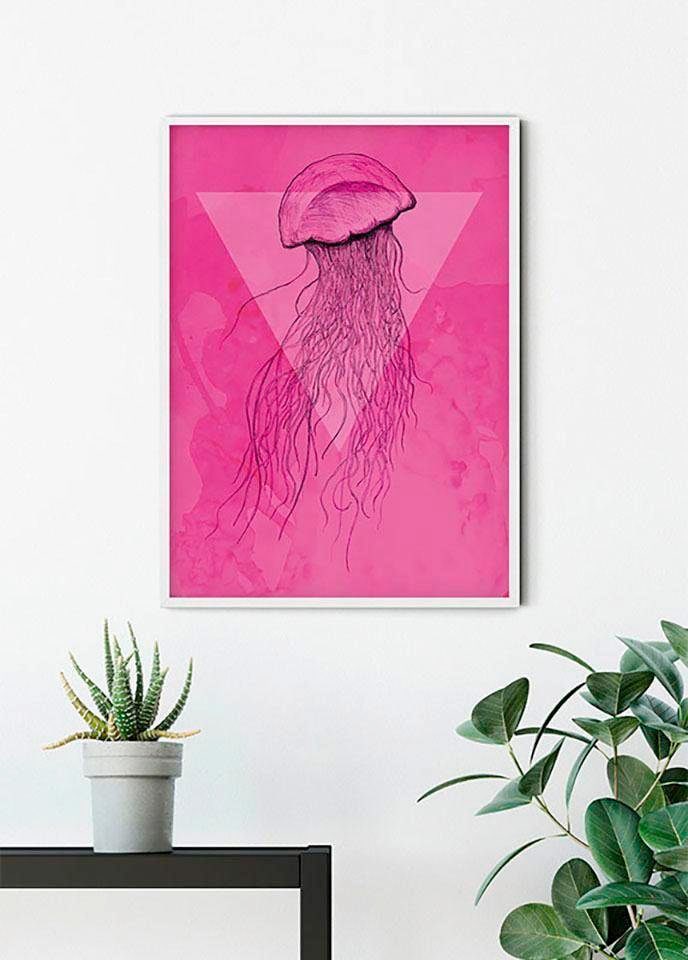 Komar Poster »Jellyfish Pink«, Tiere, (1 St.), Kinderzimmer, Schlafzimmer, Wohnzimmer