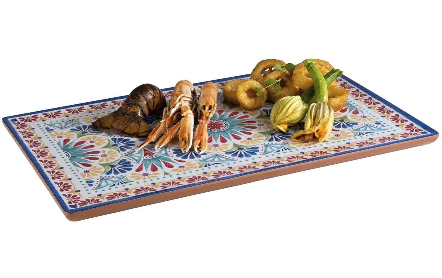 APS Plateau de service »Arabesque« Aspect terre cuite, compatible lave-vaisselle