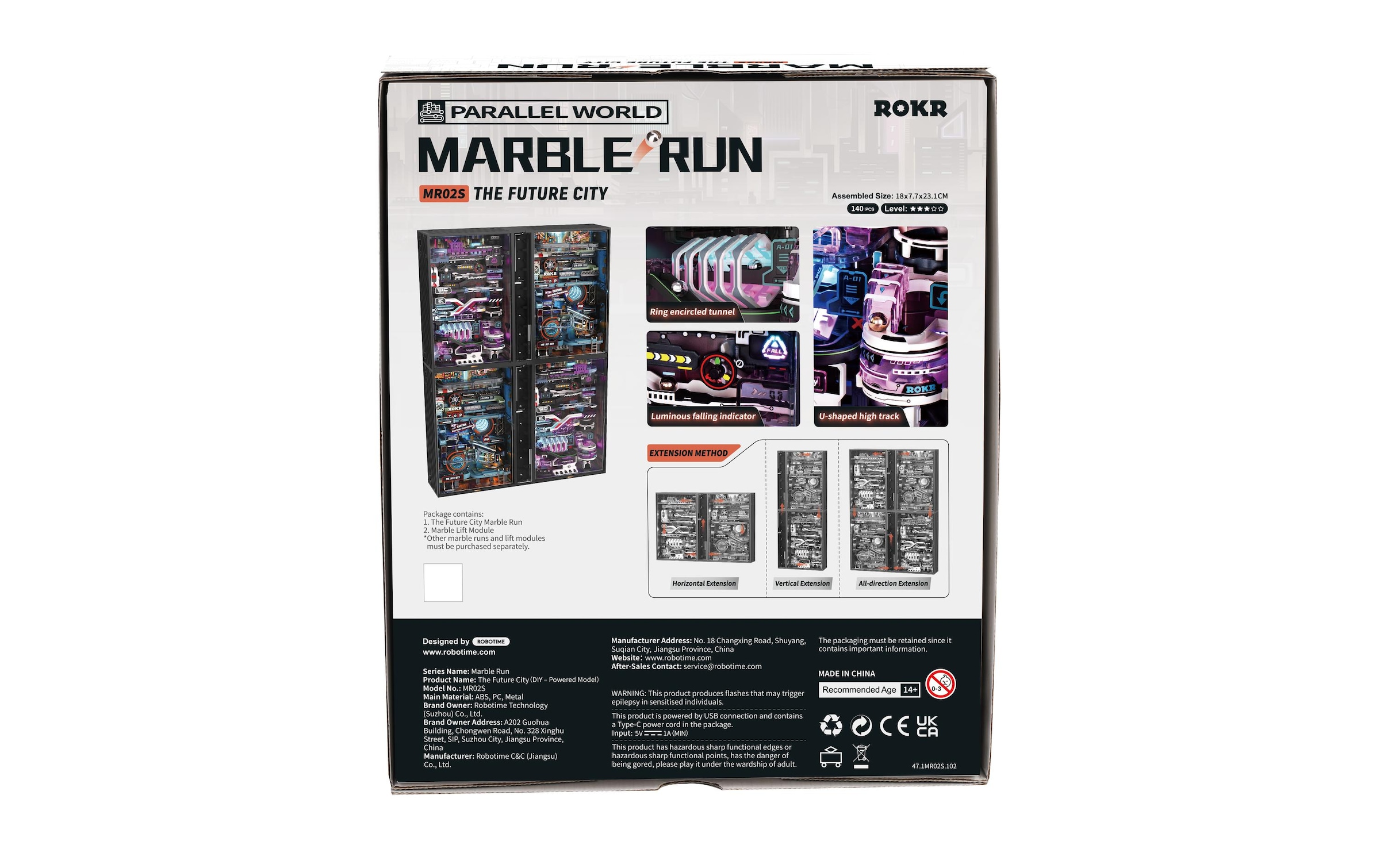   Spielbausteine »RoboTime The Future City 140-teilig«