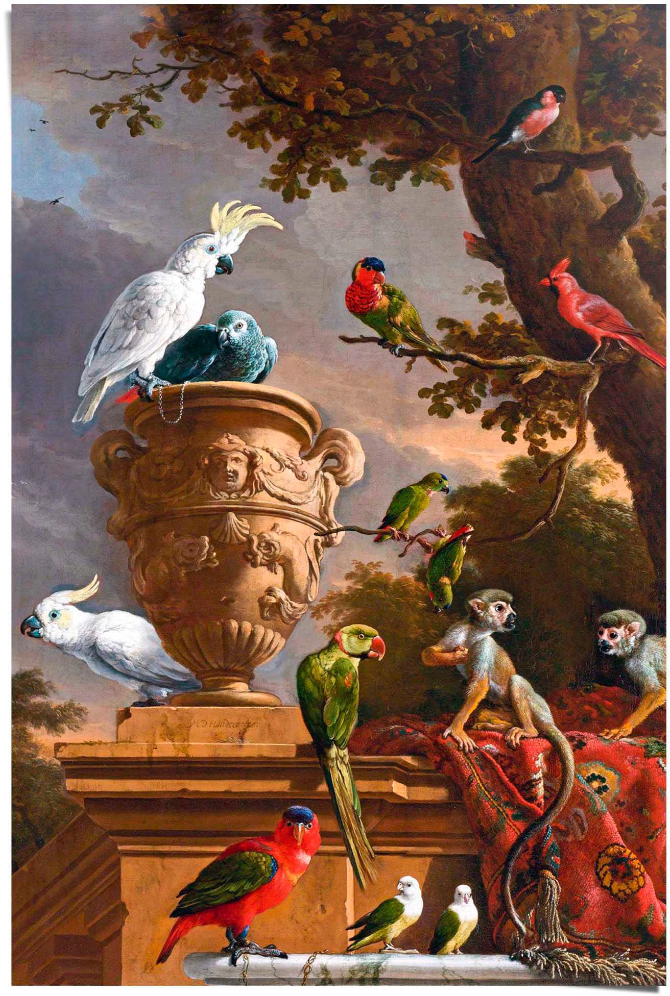 Image of Reinders Poster "De Menagerie - Melchior dHondecoeter"