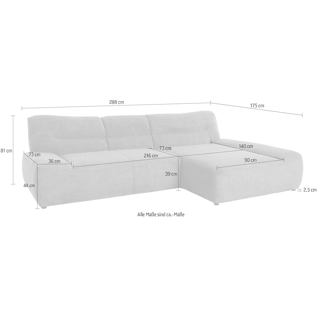 DOMO collection Ecksofa »Cesena L-Form«