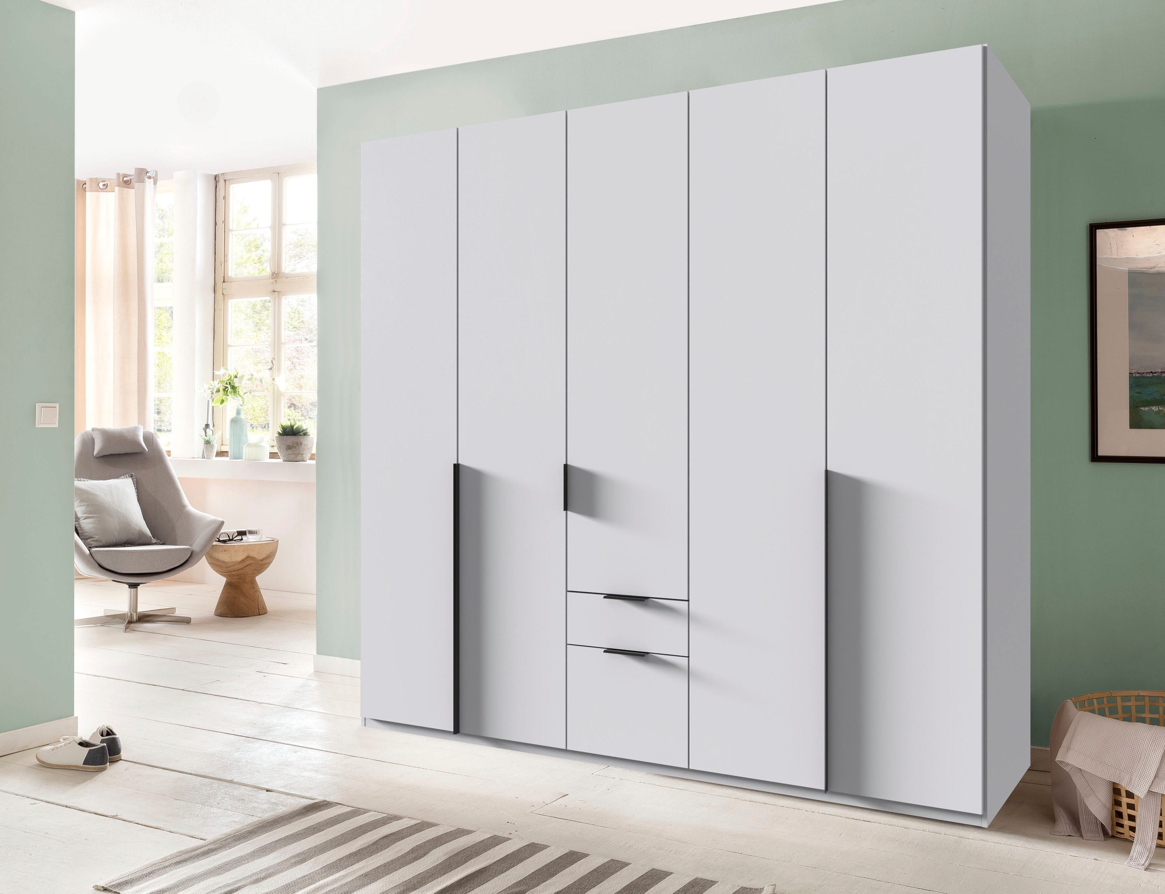 Wimex Armoire à portes battantes »Mugano« mit langen oder kurzen Griffen aus Metall,  in vielen Breiten, 208 oder 236 cm hoch, Made in Germany