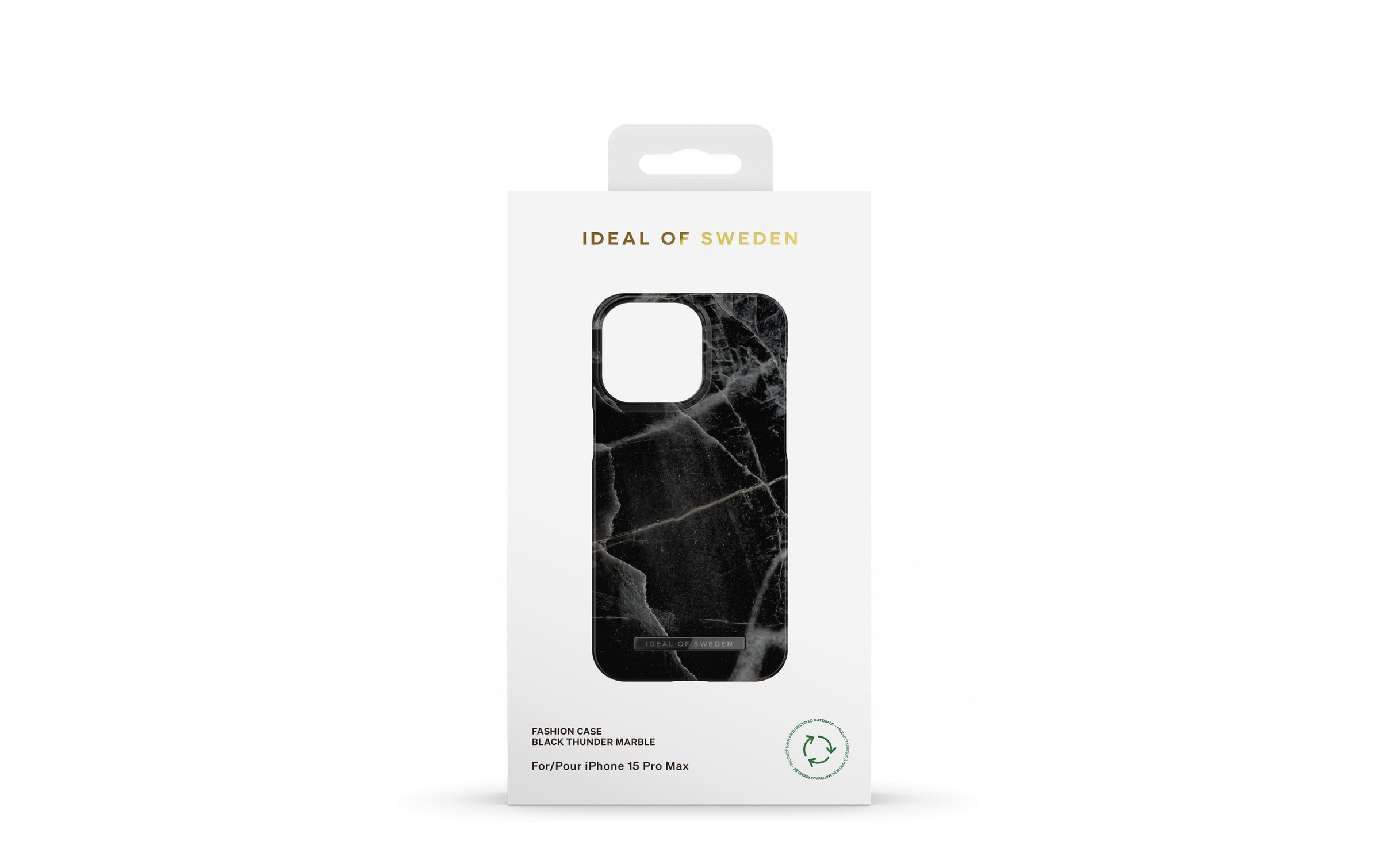 iDeal of Sweden Smartphone-Hülle »Black Thunder Marble iPhone 15 Pro Max«