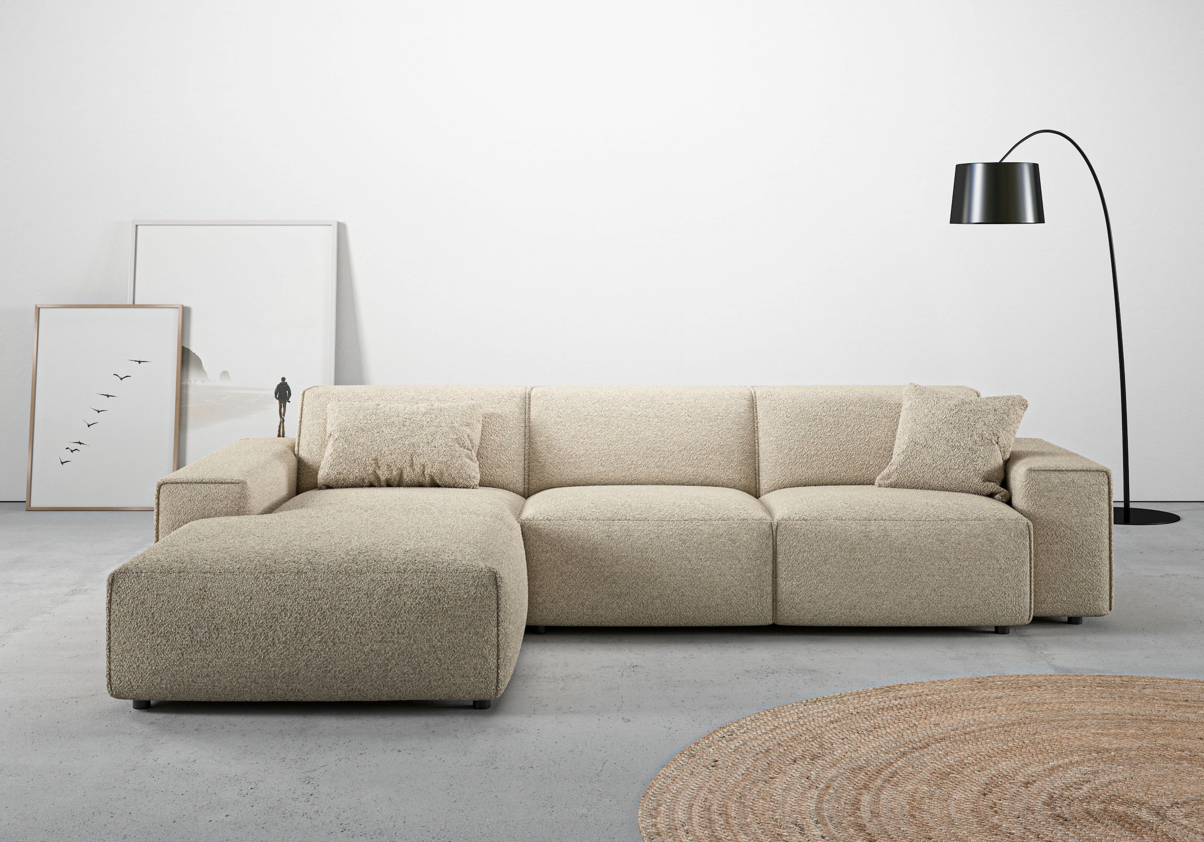 Image of Home affaire Ecksofa "Glimminge auch in Breitcord, Feincord, Bouclé + Easy care-Bezug" L-Form, Breite 294, Zierkissen