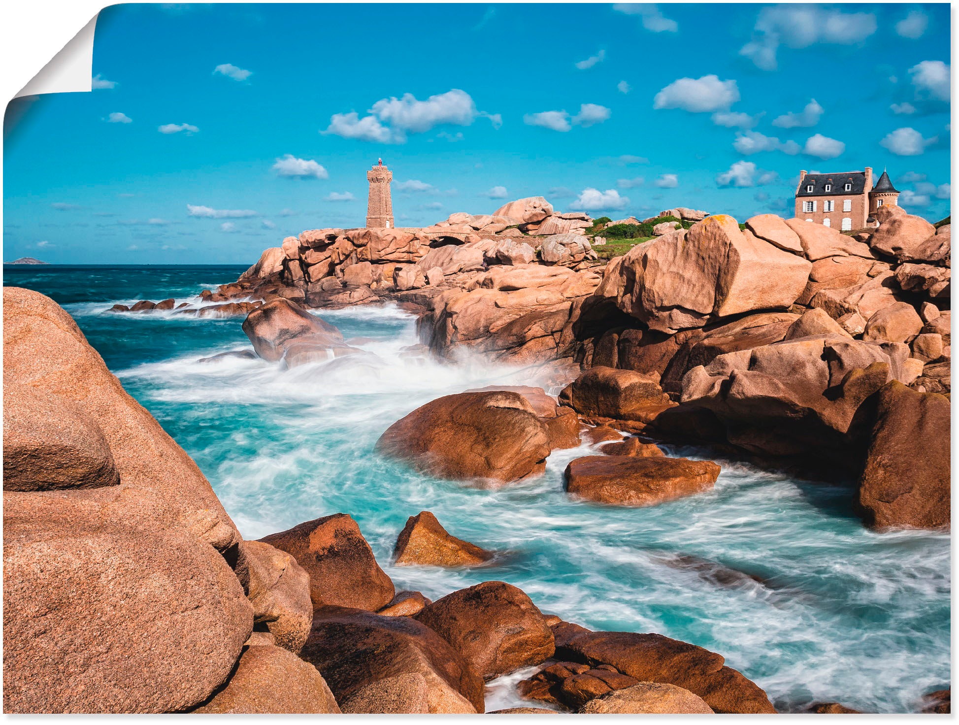 Image of Artland Wandbild »Atlantikküste Bretagne bei Ploumanach«, Küste, (1 St.), in vielen Grössen & Produktarten -Leinwandbild, Poster, Wandaufkleber / Wandtattoo auch für Badezimmer geeignet bei Ackermann Versand Schweiz