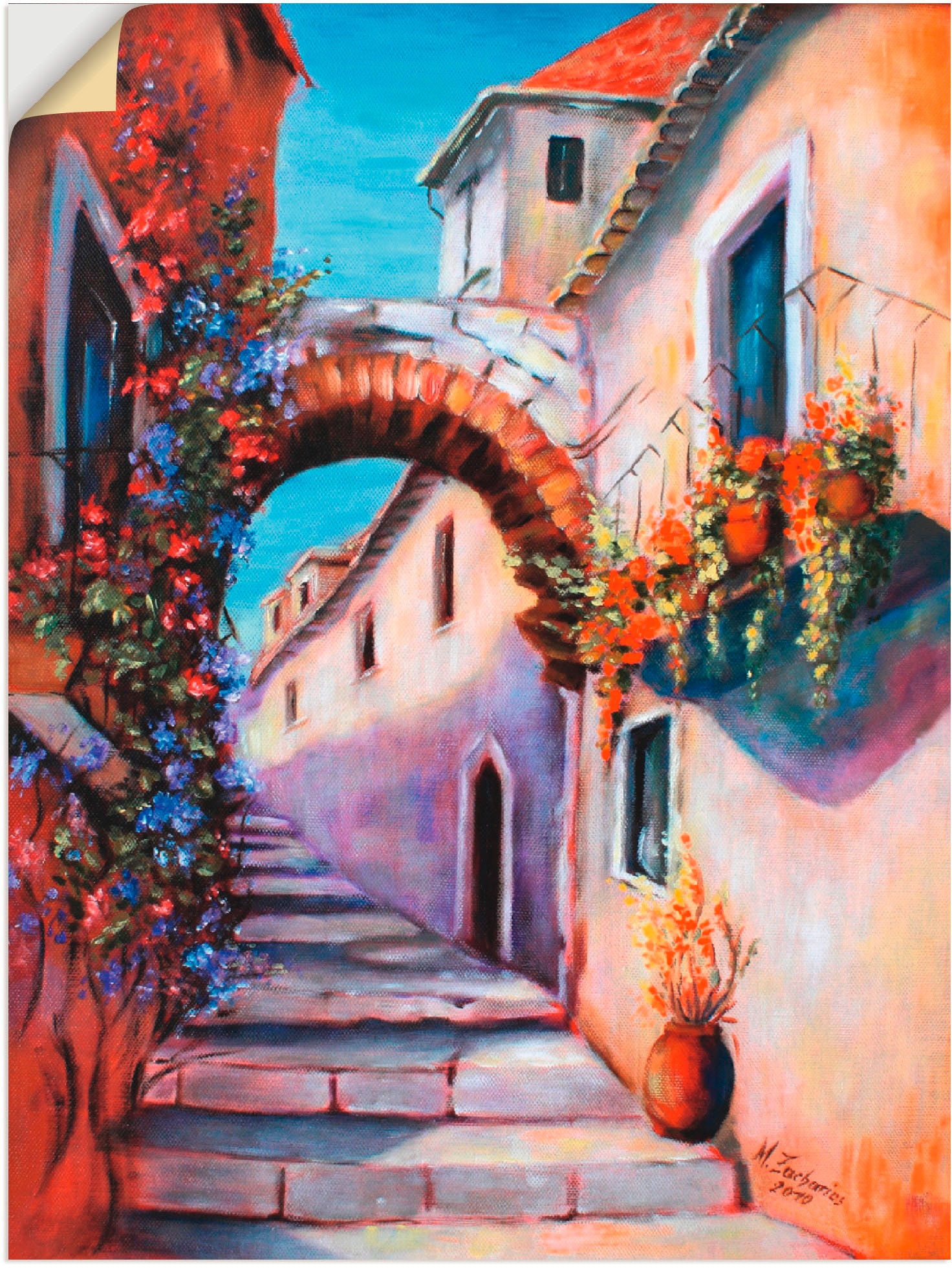 Artland Wandbild »Mediterrane Impressionen«, Gebäude, (1 St.), als Alubild, Leinwandbild, Wandaufkleber oder Poster in versch. Grössen