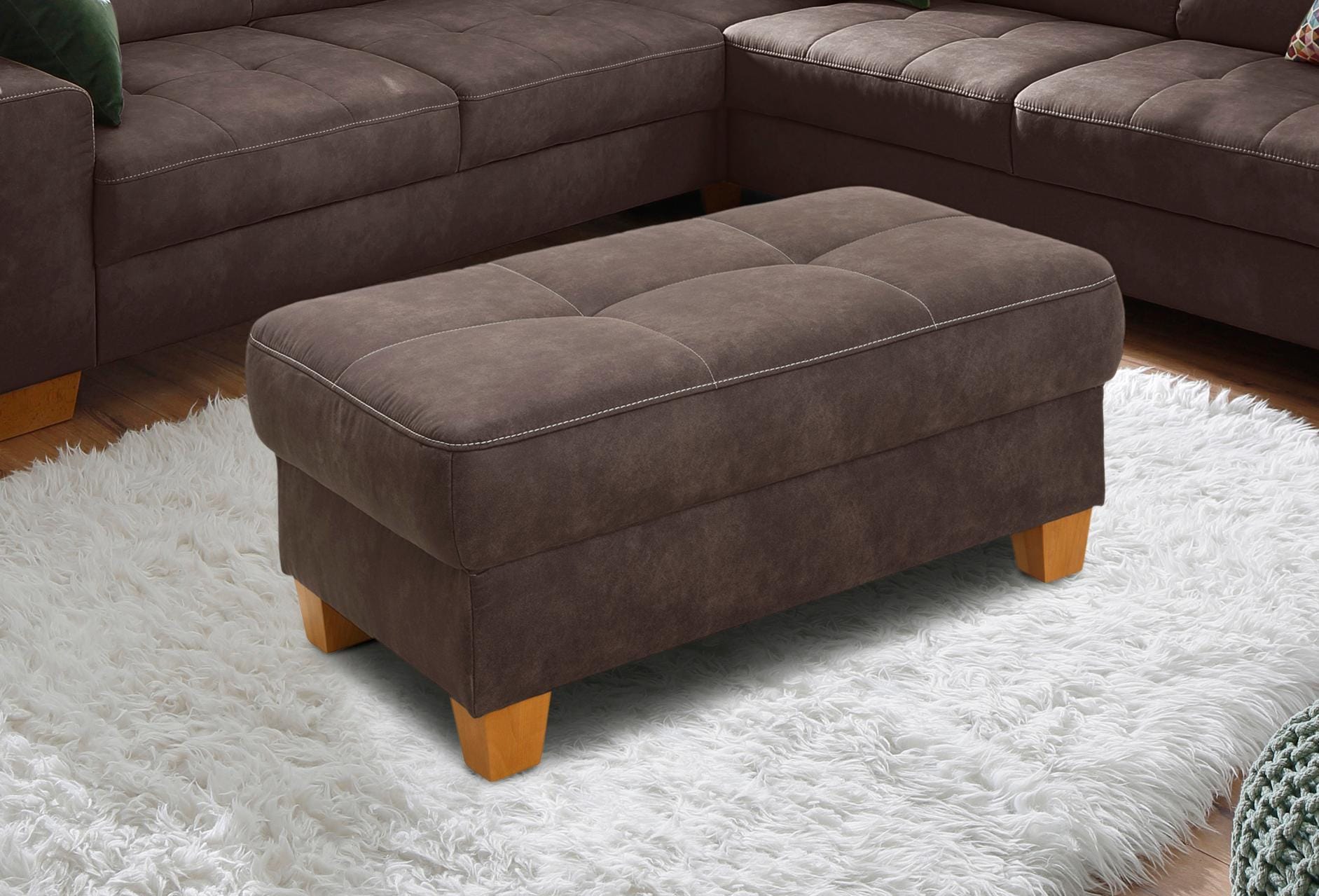 Image of Home affaire Hocker "Puccini" mit Kontrastnaht