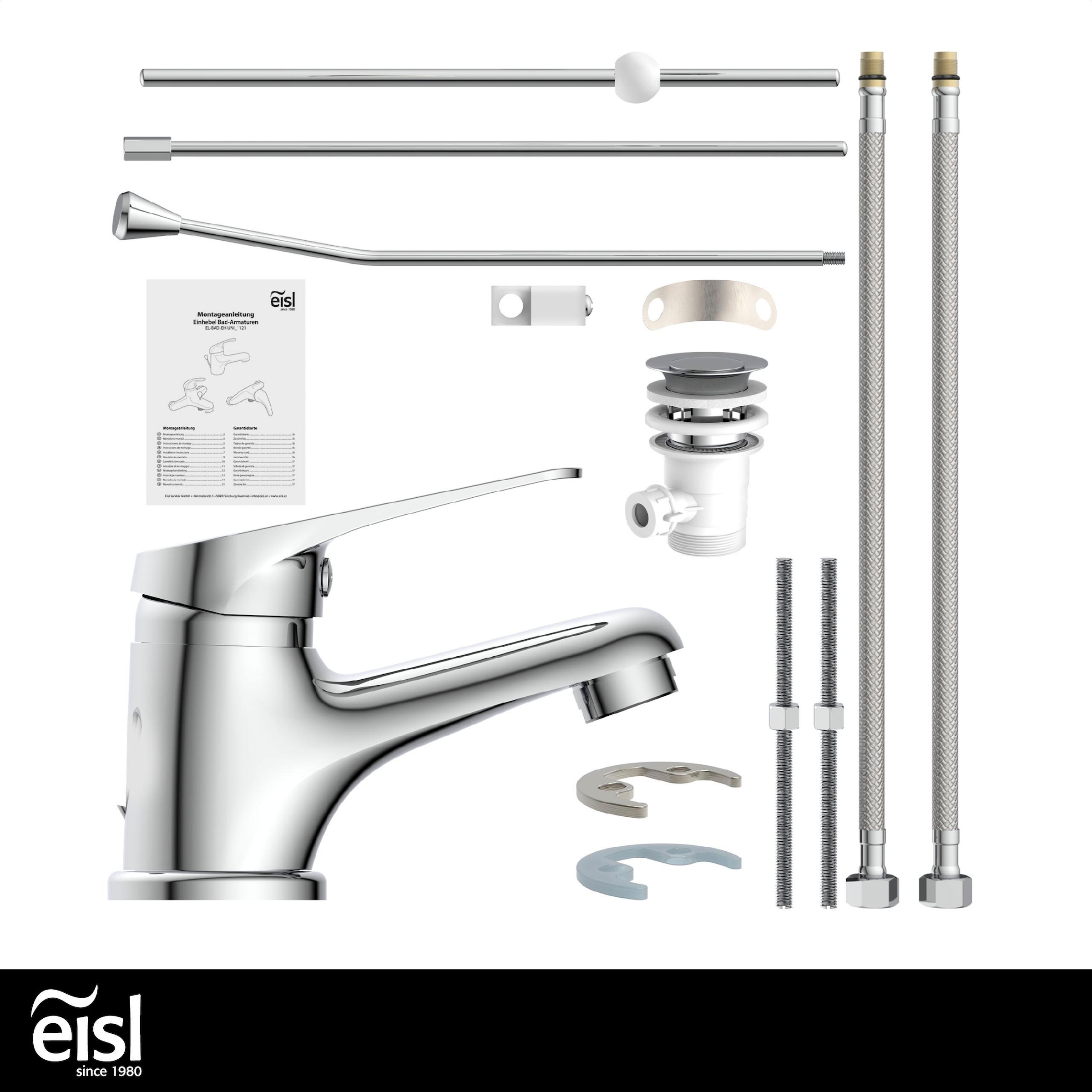 Eisl Robinet de lavabo »SPEED« cartouche céramique remplaçable 35 mm, garniture de vidange en plastique