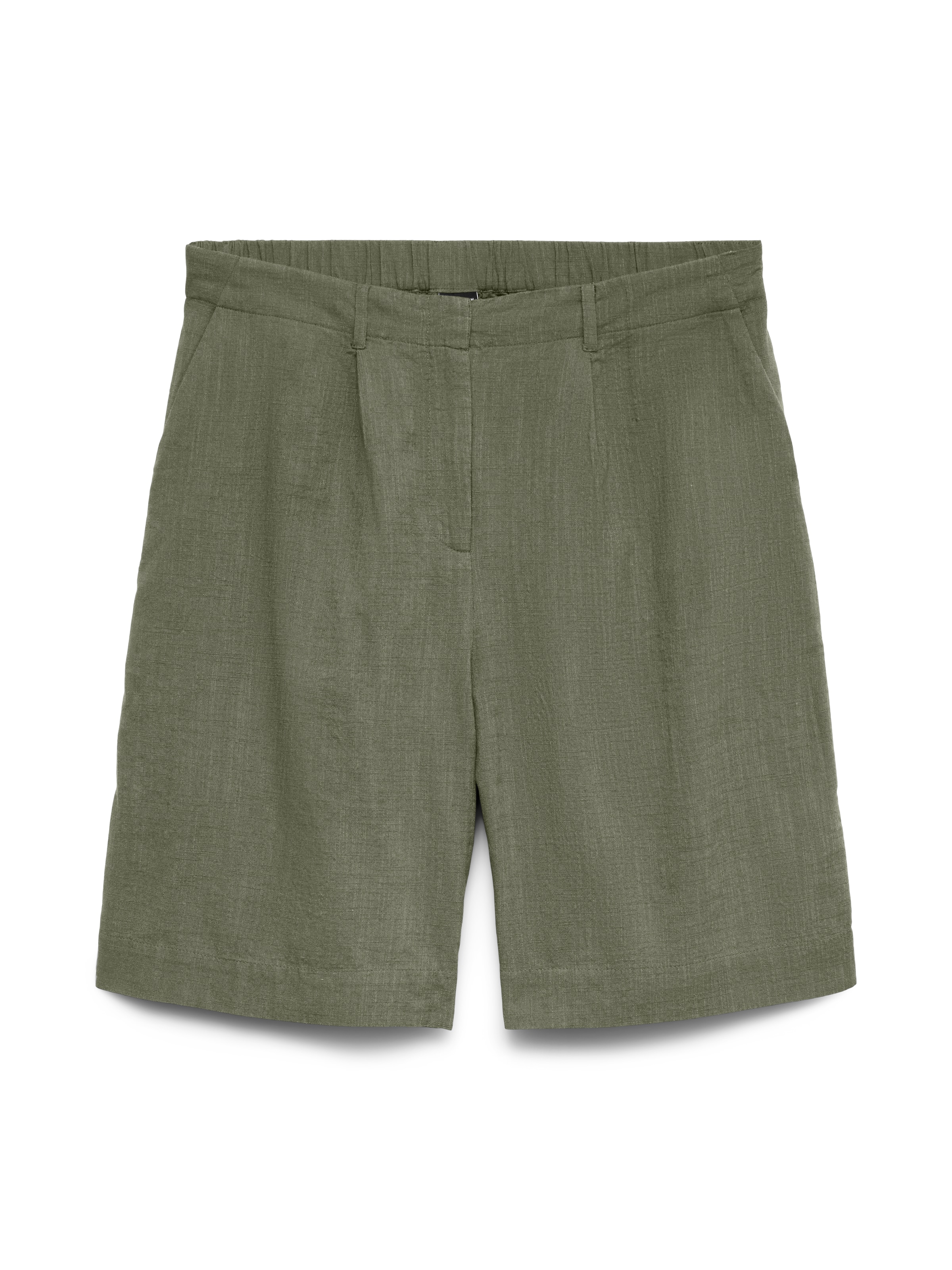Vero Moda Short »VMCAIA BERMUDA WVN NOOS«  Mélange coton, coupe régulière, avec lin