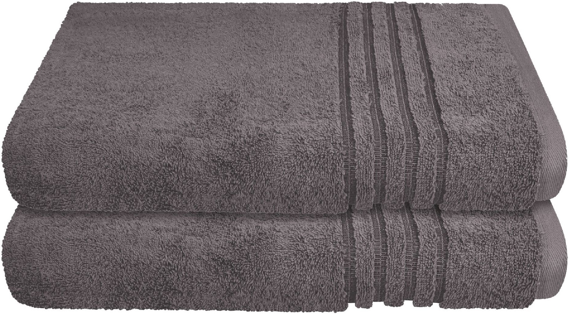Image of Schiesser Duschtücher "Milano aus 100% Baumwolle mit eleganter Bordüre in Hoch-Tief-Optik" OEKO-TEX MADE IN GREEN