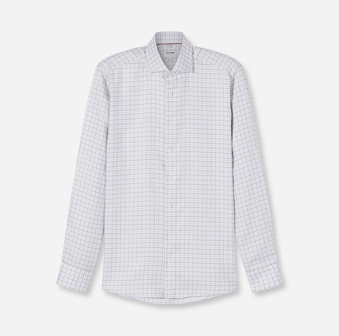 OLYMP Chemise à manches longues »Level Five« Businesshemd, body fit, Royal Kentkragen, Karomuster