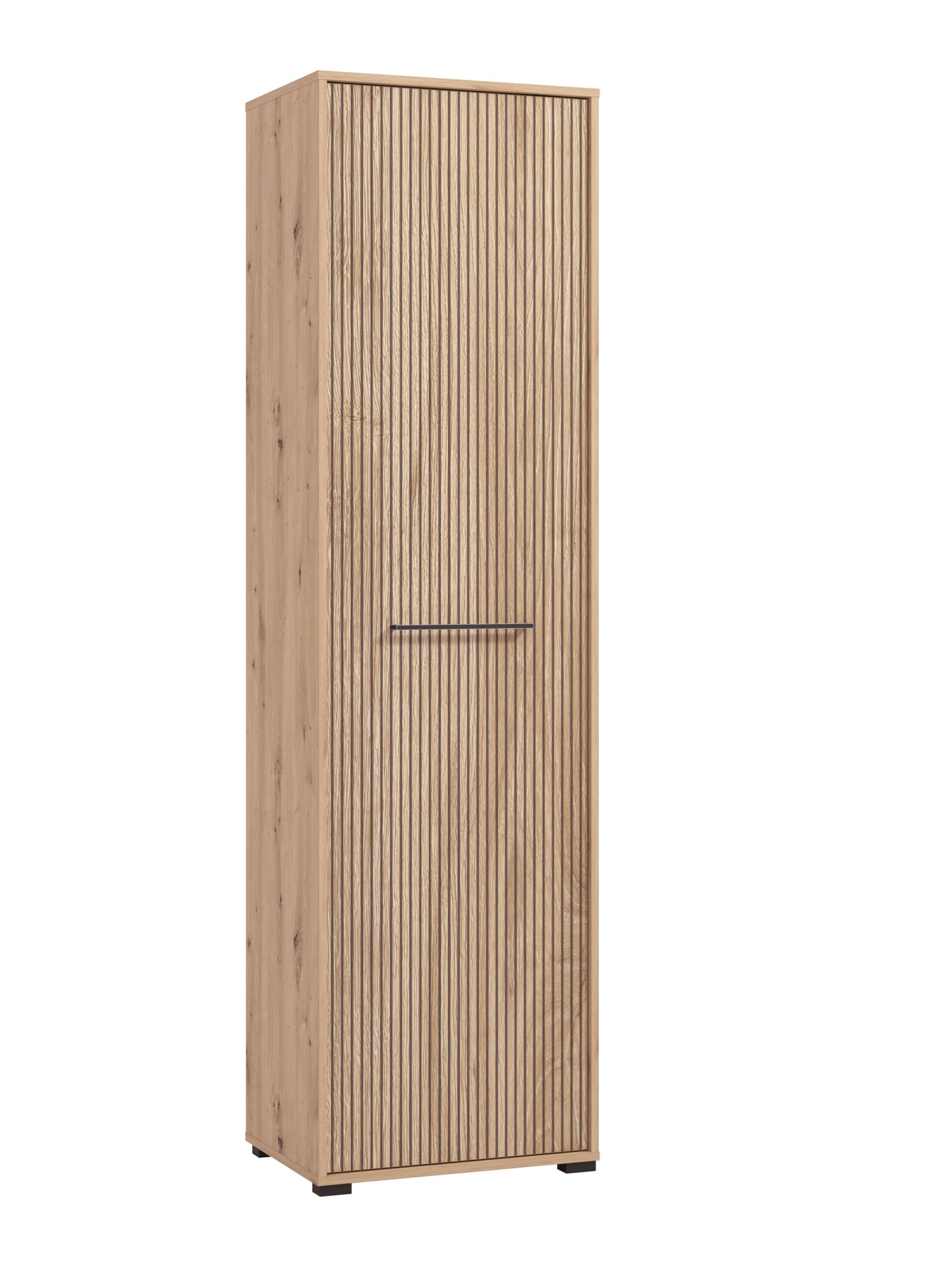 INOSIGN Garderoben-Set »Landes, Flurmöbel, Breite 189 cm, in Artisan Eiche mit Streifen«, (Komplett-Set, 5 St.), (Set, 5-St) inkl. 2 Schränke, Sitzbank, Garderobenpaneel und Spiegel
